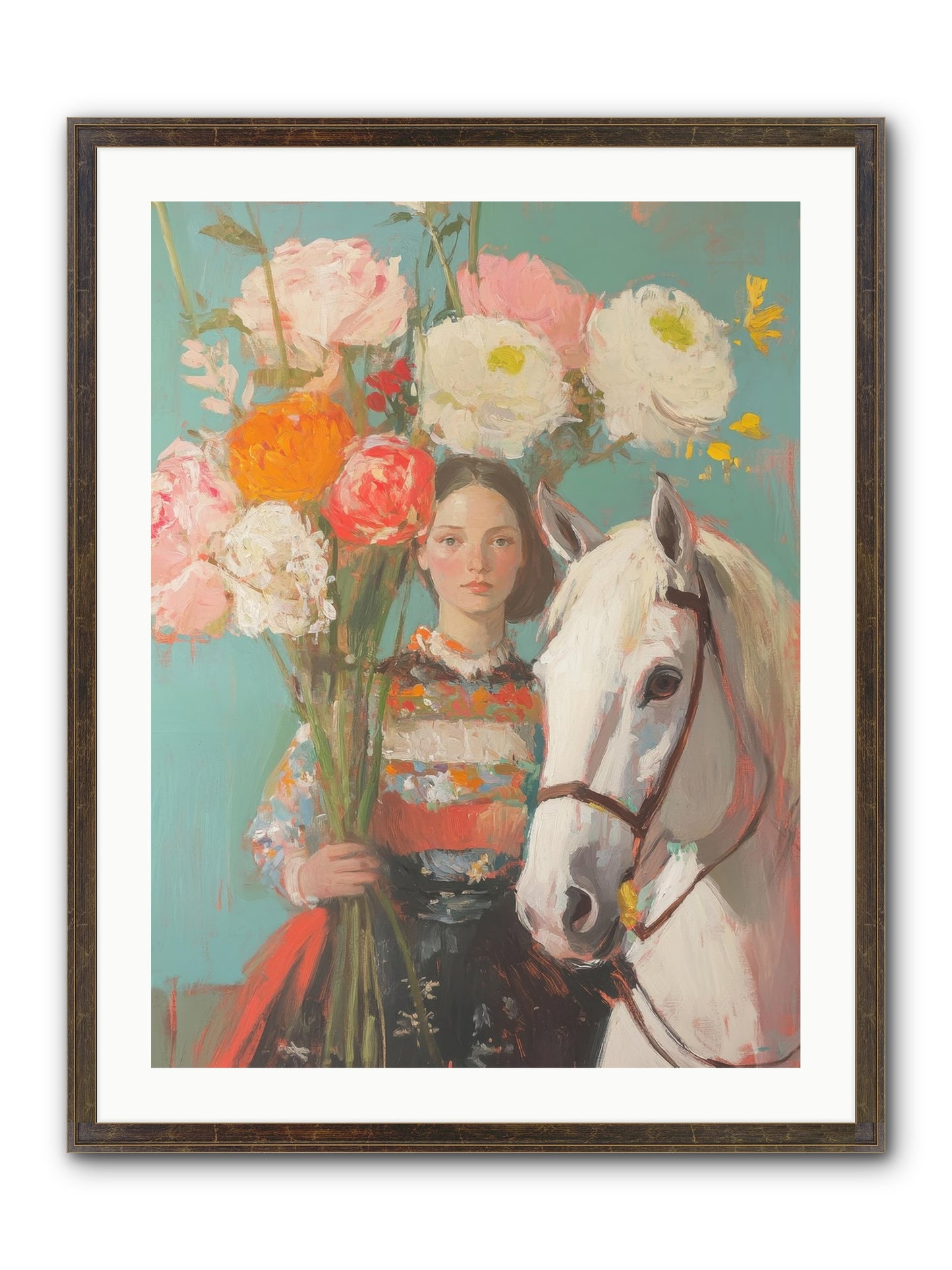 Rosewood Rider Framed Print - Slimwoods Black/Gold 24x32