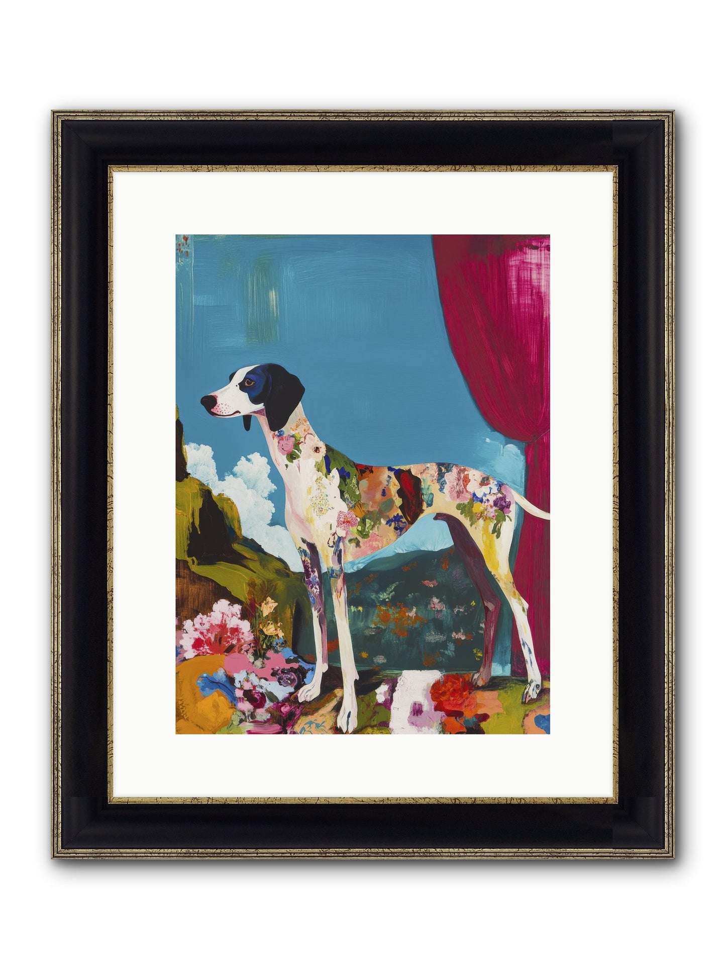 Rosie Belle Framed Print - Black & Gold 12x16