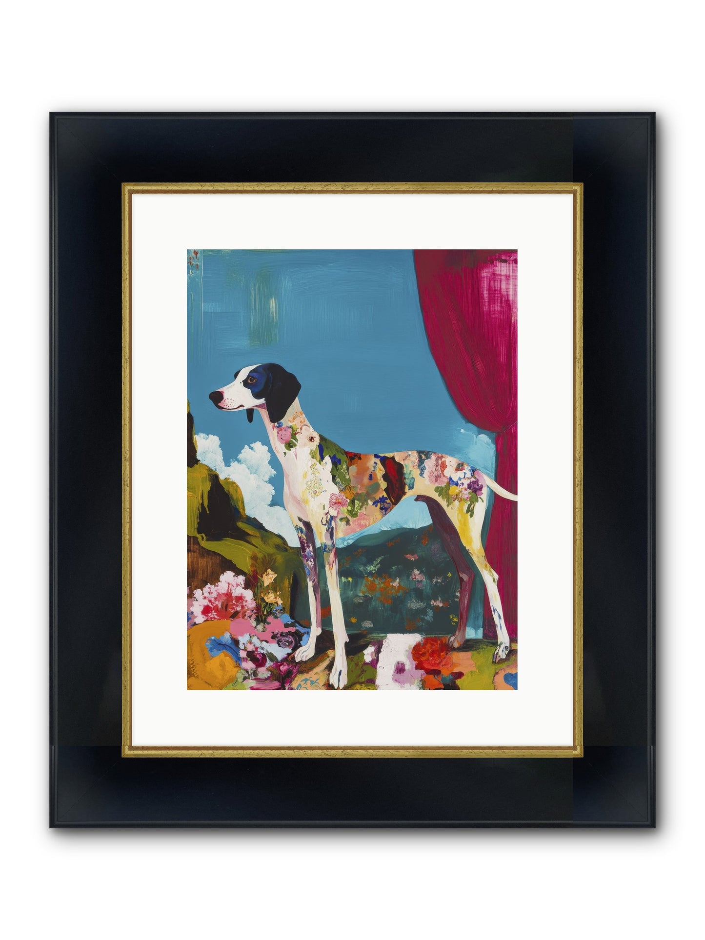 Rosie Belle Framed Print - Wide Black w/Gold 12x16