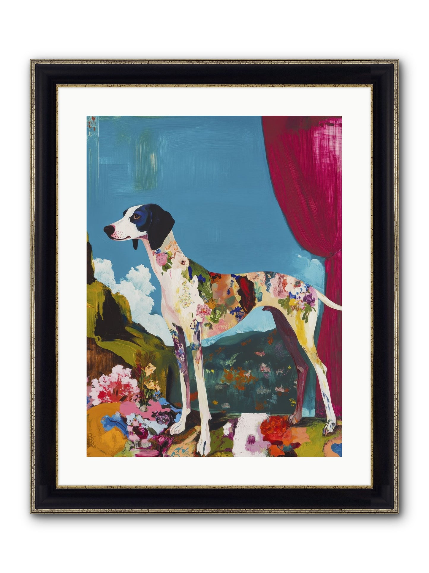 Rosie Belle Framed Print - Black & Gold 18x24