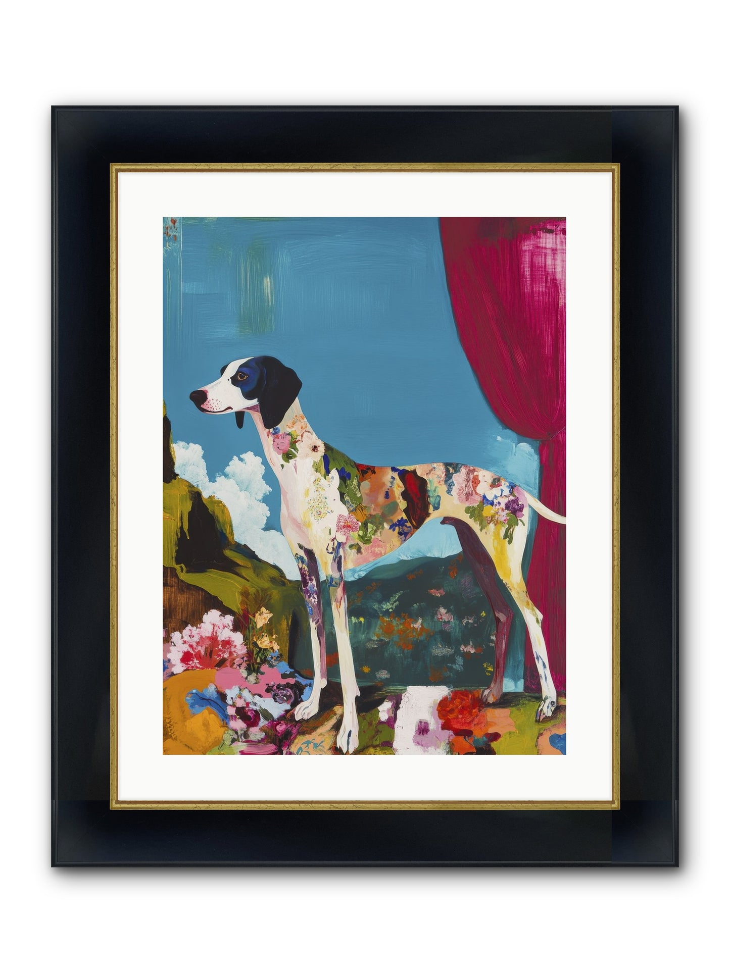 Rosie Belle Framed Print - Wide Black w/Gold 18x24