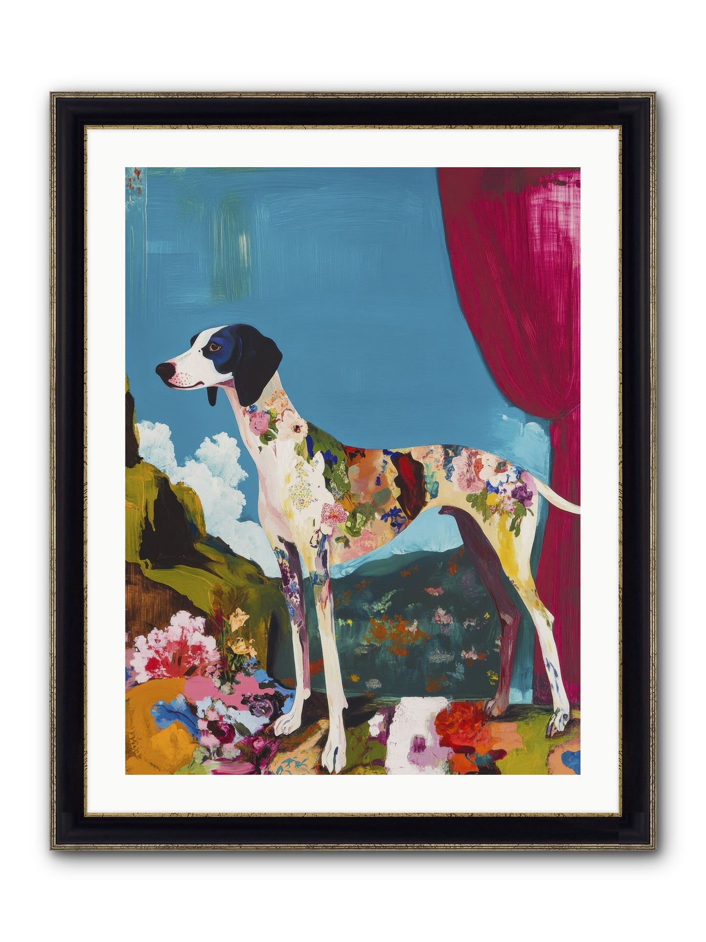 Rosie Belle Framed Print - Black & Gold 24x32