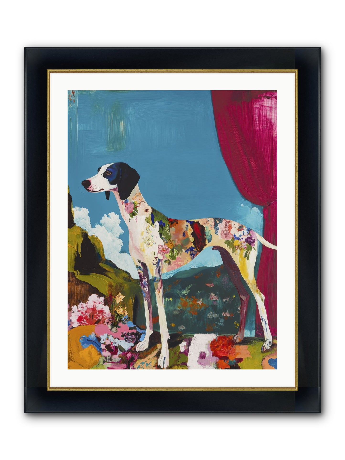 Rosie Belle Framed Print - Wide Black w/Gold 24x32