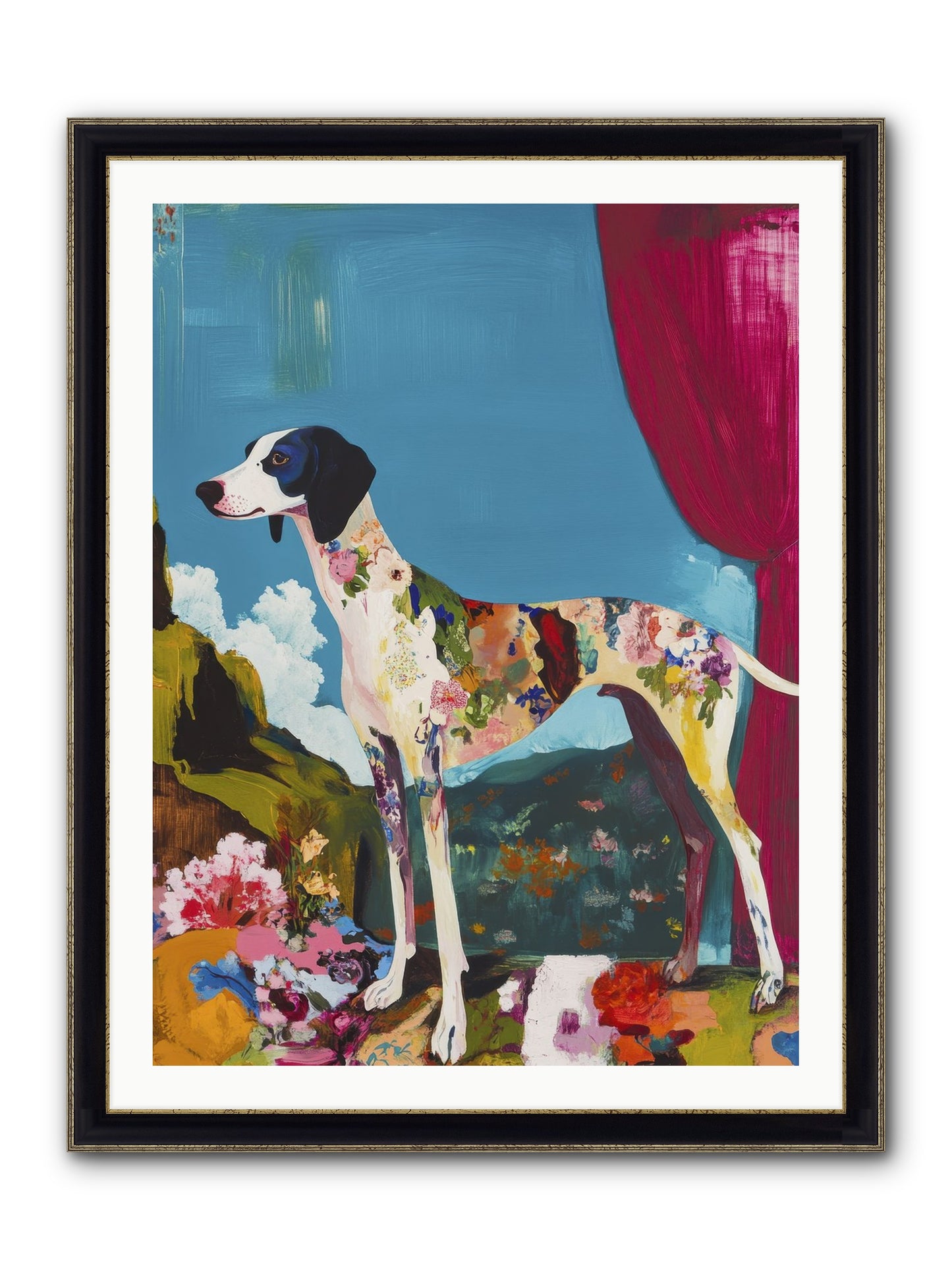 Rosie Belle Framed Print - Black & Gold 30x40