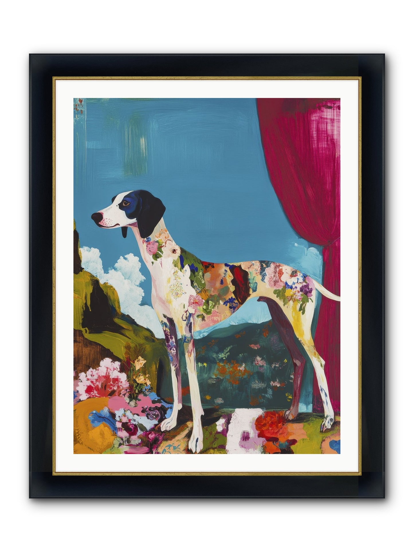 Rosie Belle Framed Print - Wide Black w/Gold 30x40