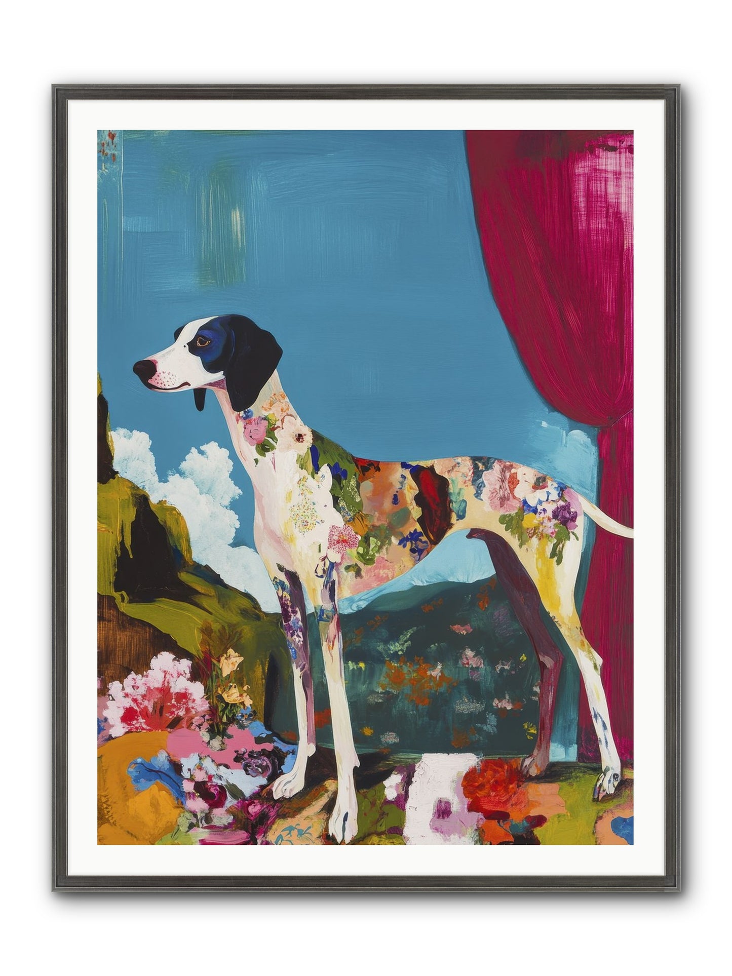 Rosie Belle Framed Print - Slimwoods Black/Silver 36x48