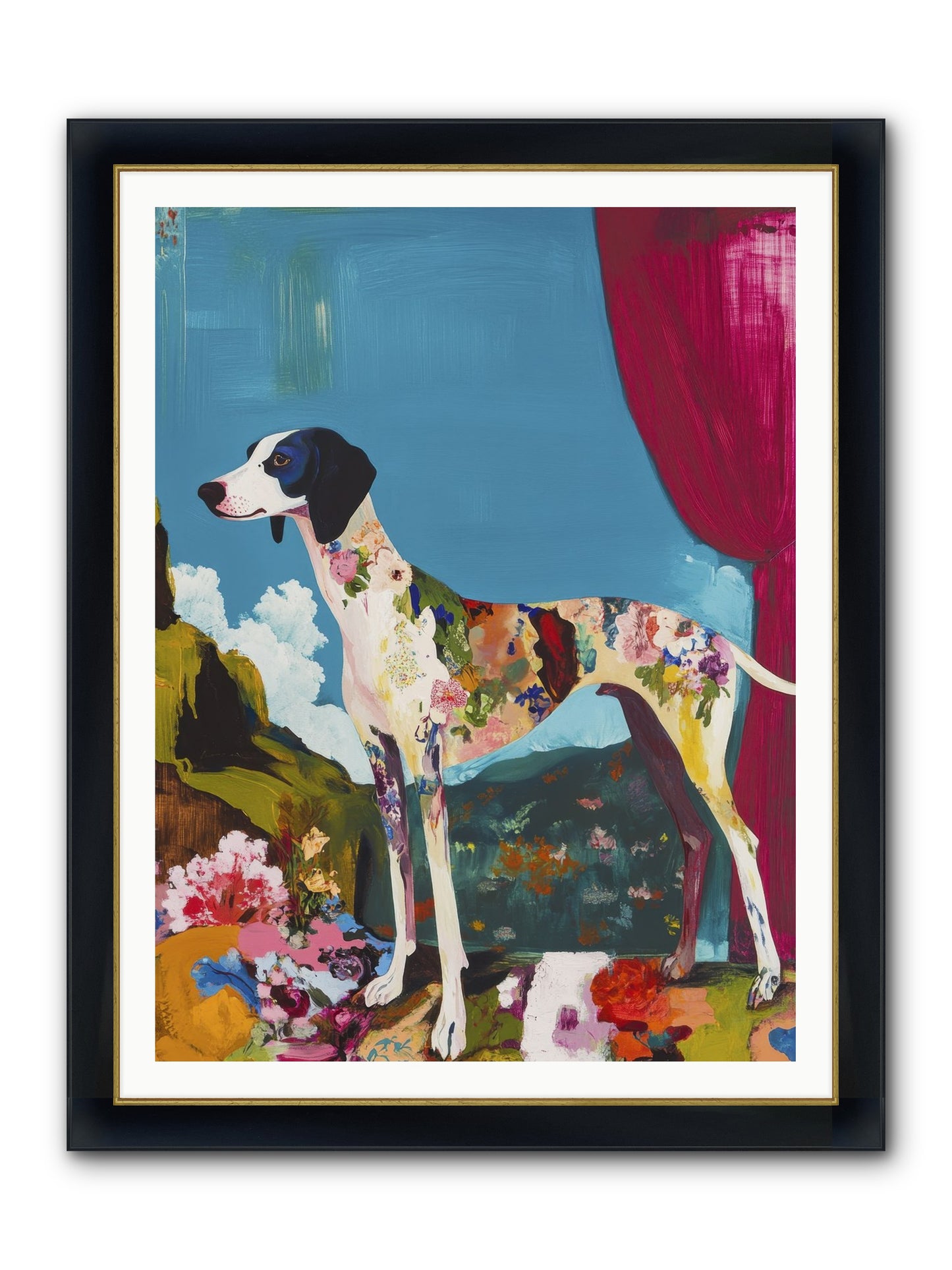 Rosie Belle Framed Print - Wide Black w/Gold 36x48