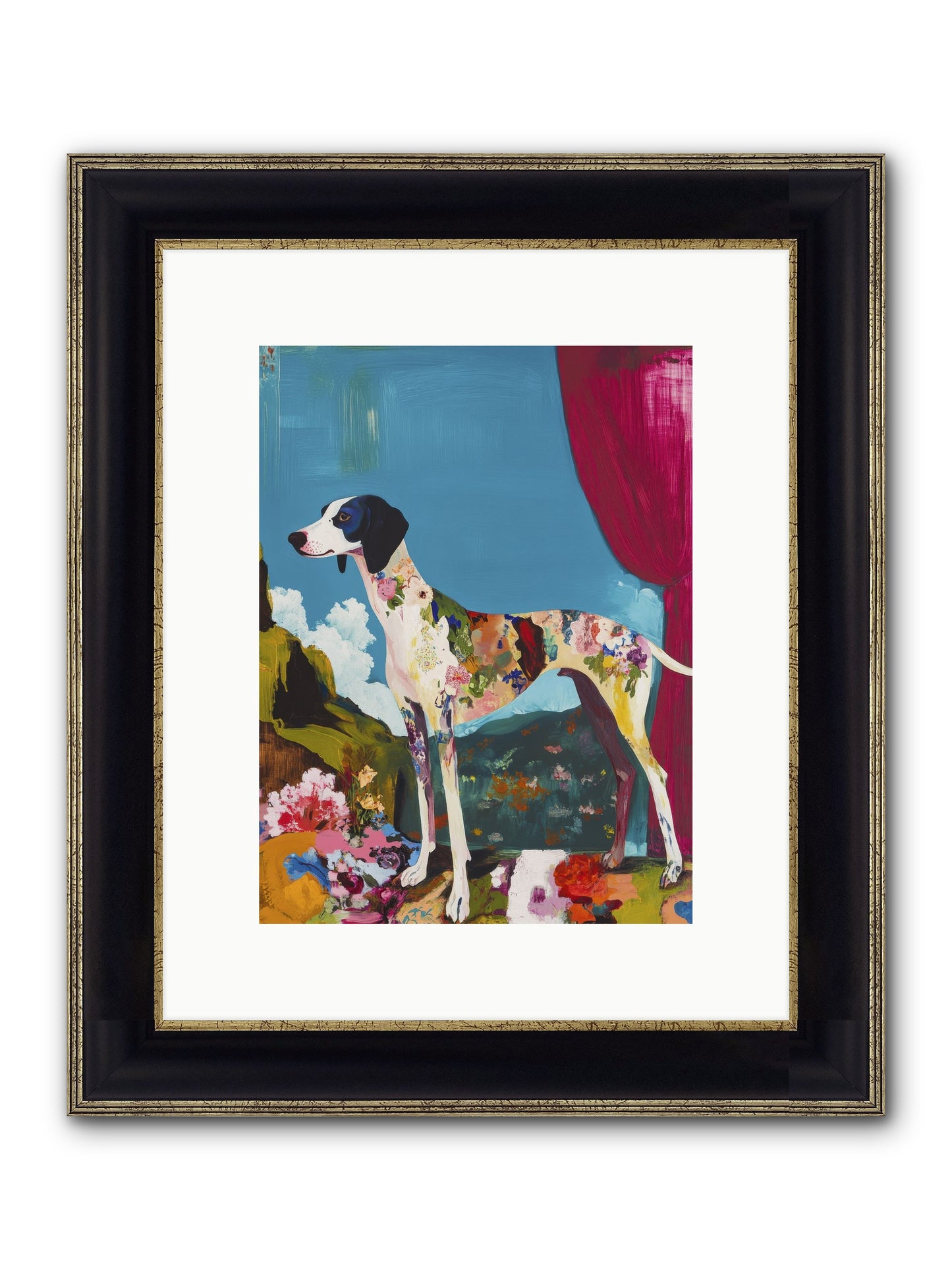 Rosie Belle Framed Print - Black & Gold 9x12