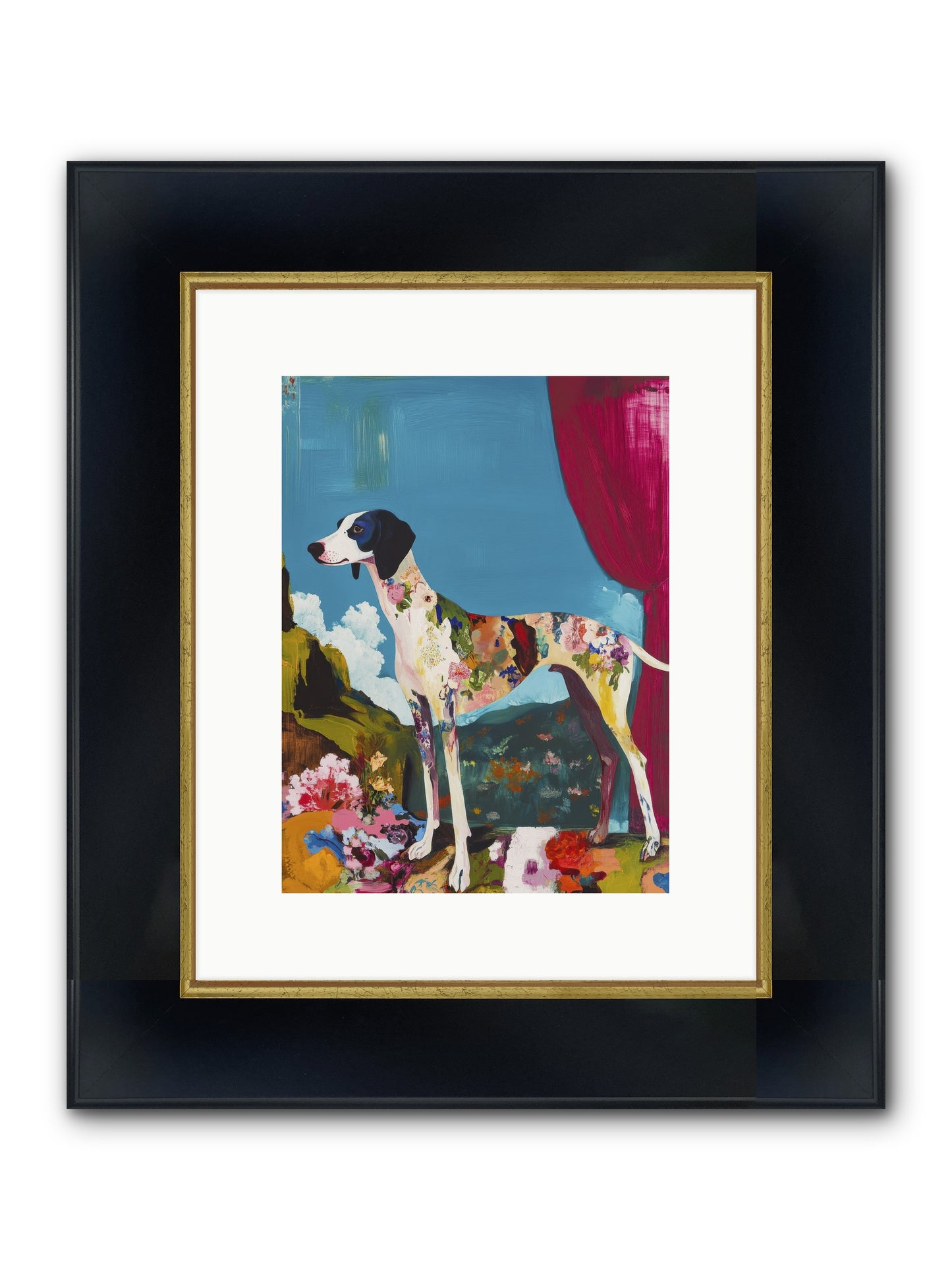 Rosie Belle Framed Print - Wide Black w/Gold 9x12