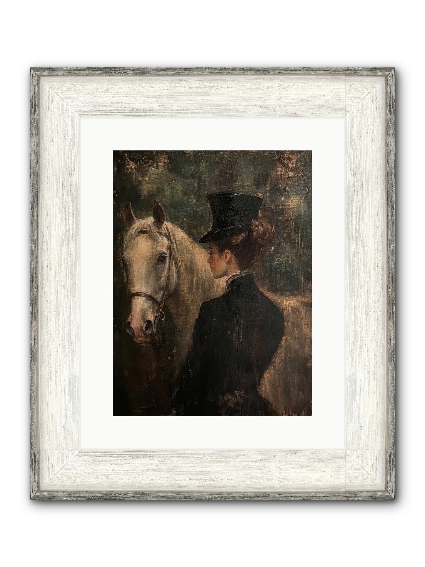 Rough Cut Diamond Framed Print - Driftwood White 12x16
