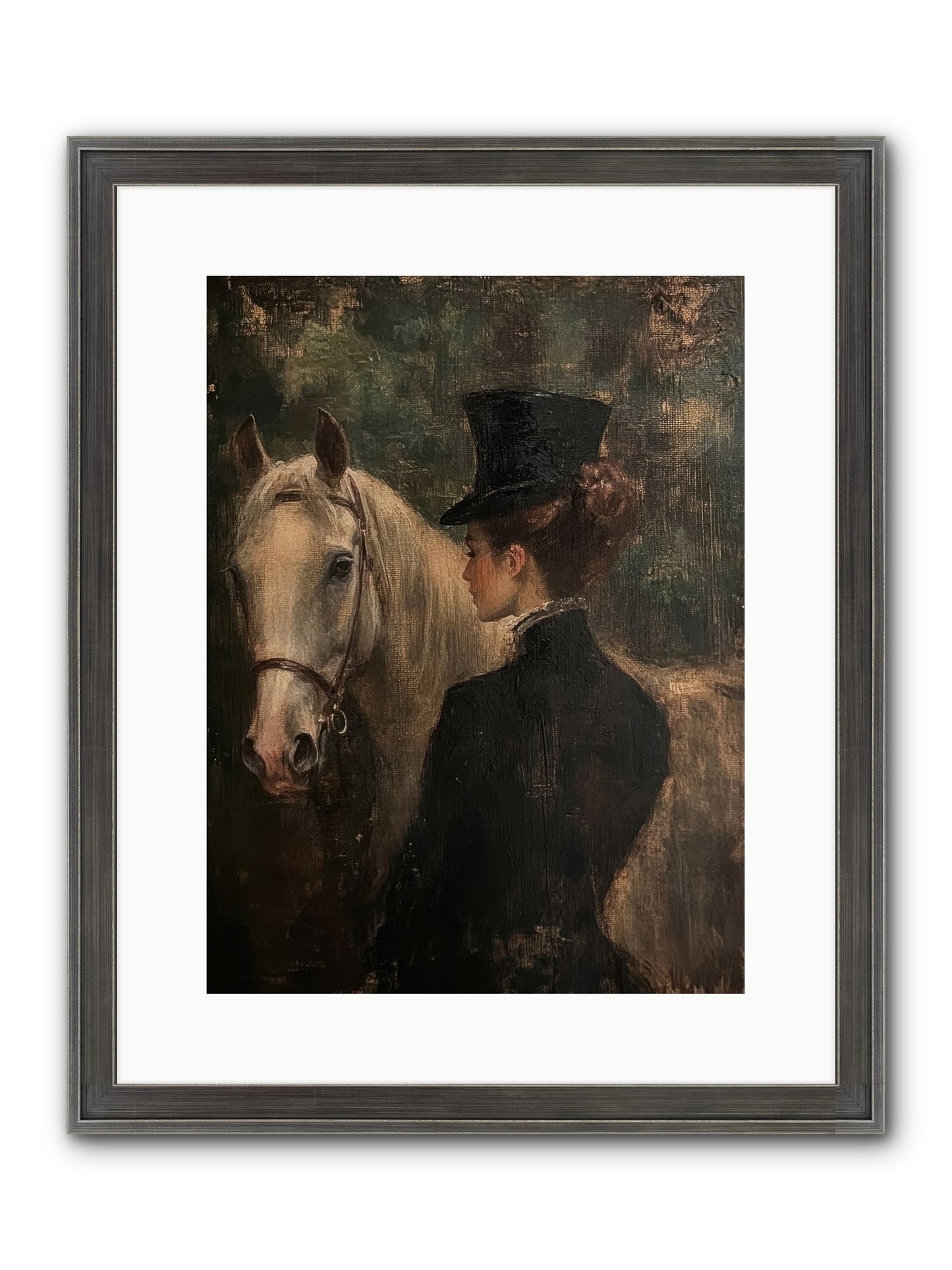 Rough Cut Diamond Framed Print - Slimwoods Black/Silver 12x16