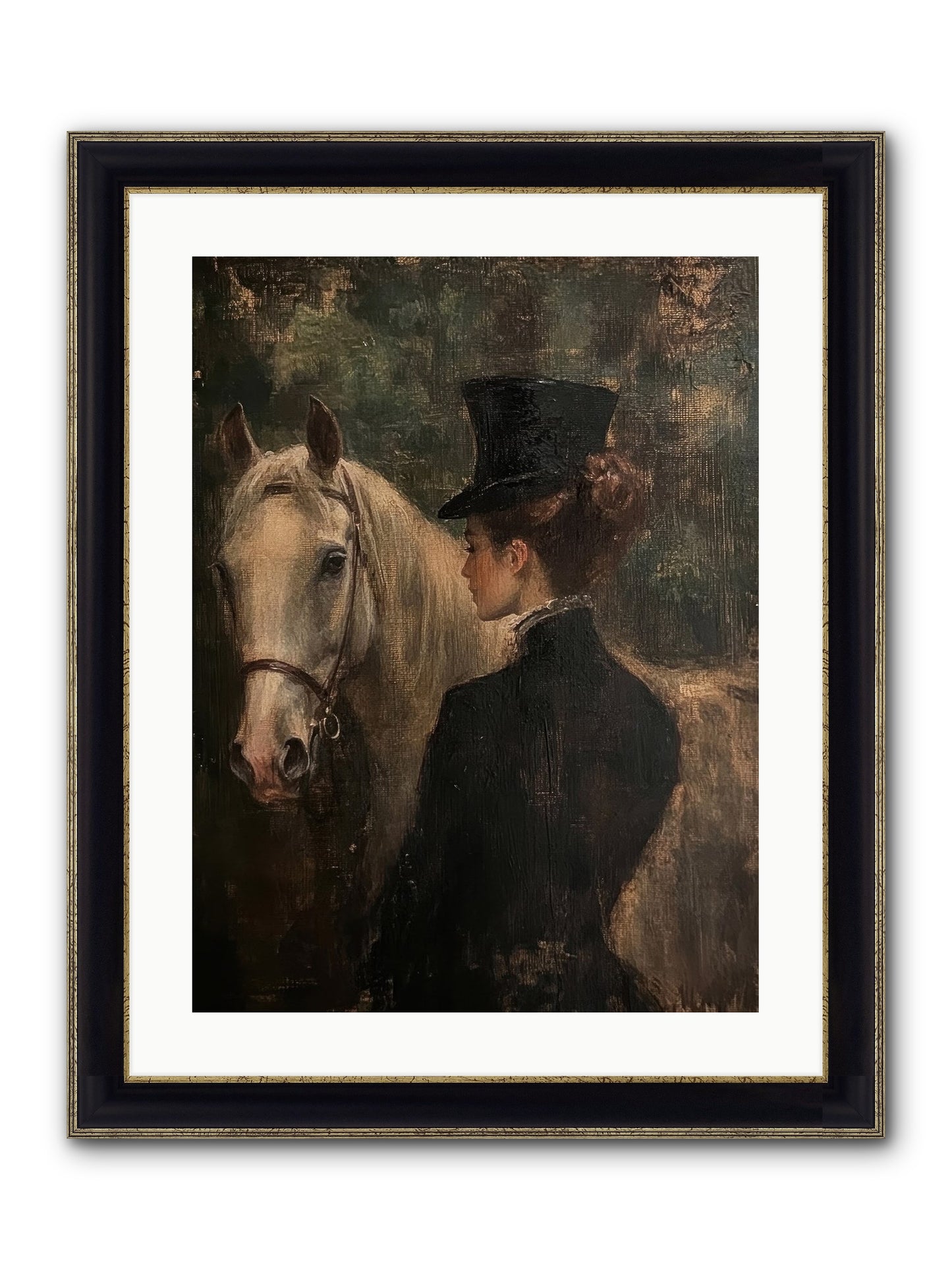 Rough Cut Diamond Framed Print - Black & Gold 18x24