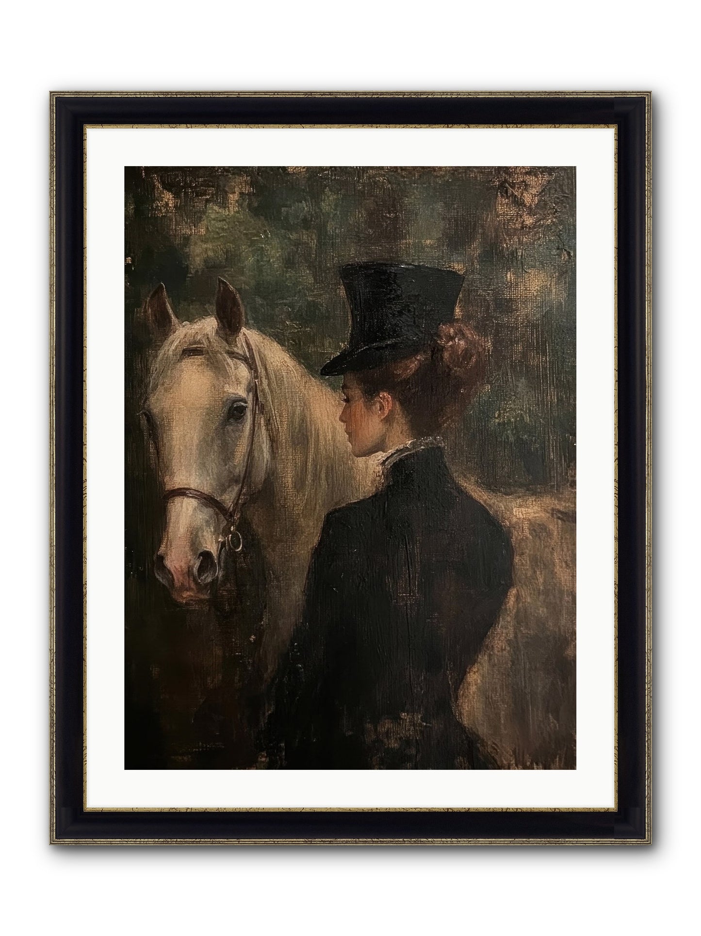 Rough Cut Diamond Framed Print - Black & Gold 24x32