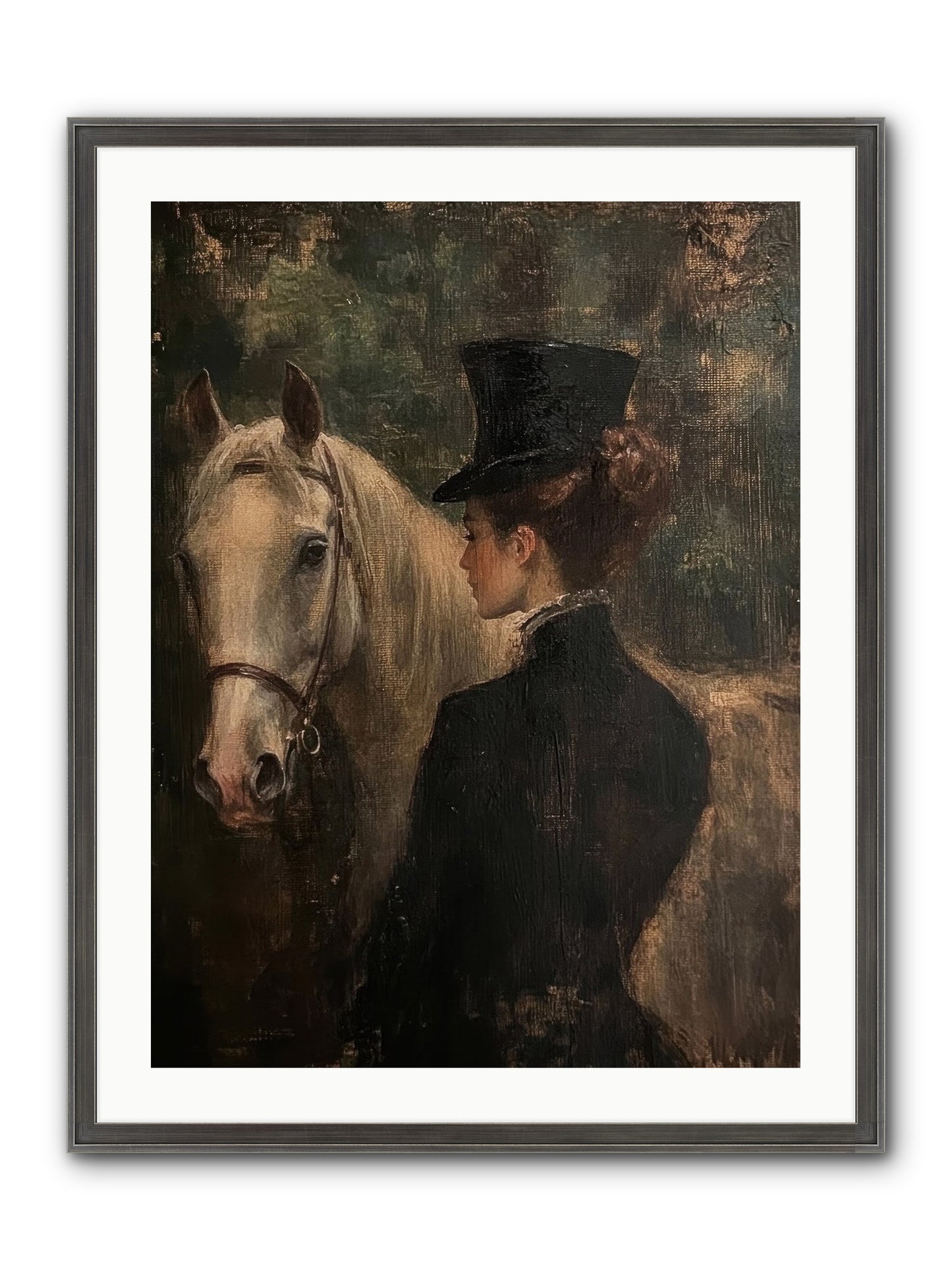 Rough Cut Diamond Framed Print - Slimwoods Black/Silver 24x32