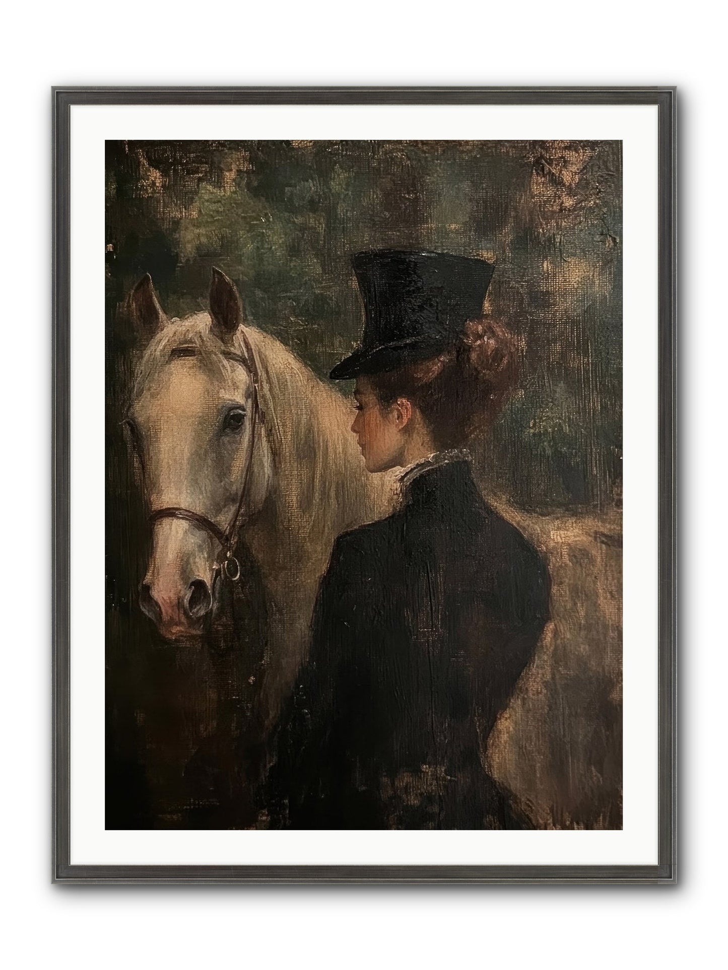 Rough Cut Diamond Framed Print - Slimwoods Black/Silver 30x40