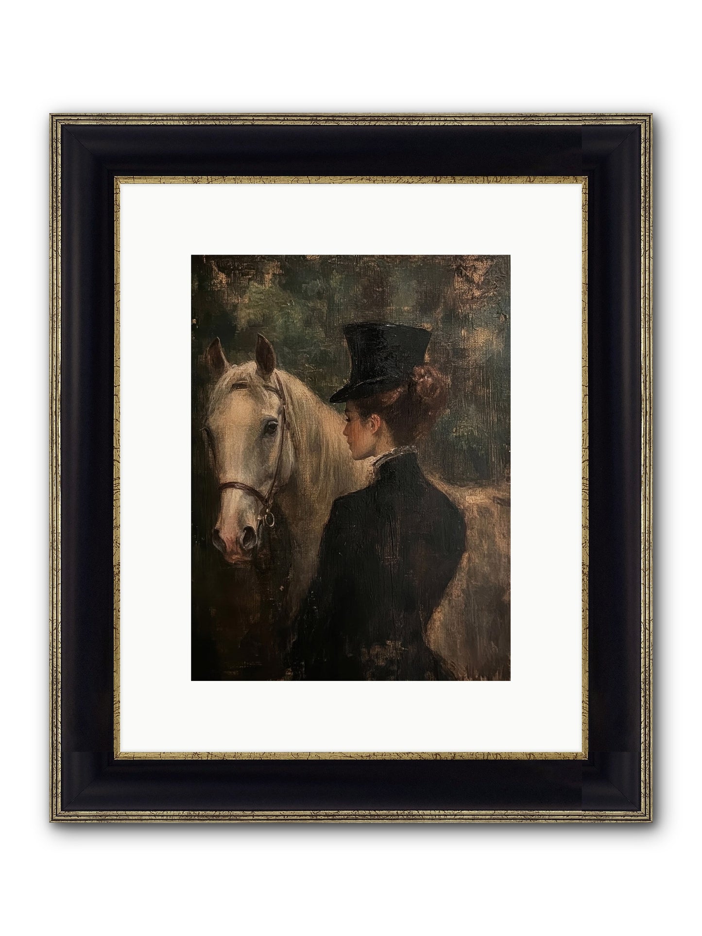 Rough Cut Diamond Framed Print - Black & Gold 9x12