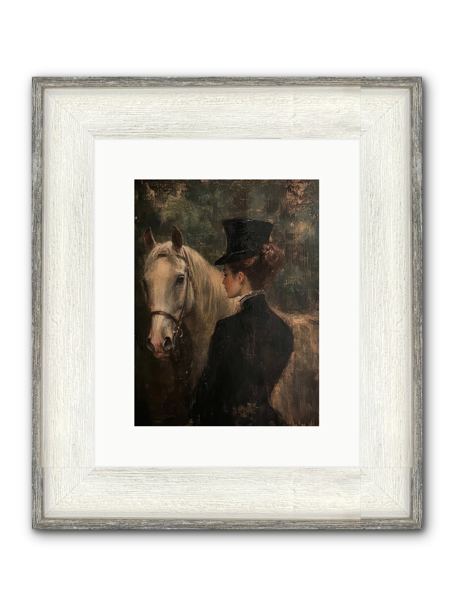 Rough Cut Diamond Framed Print - Driftwood White 9x12