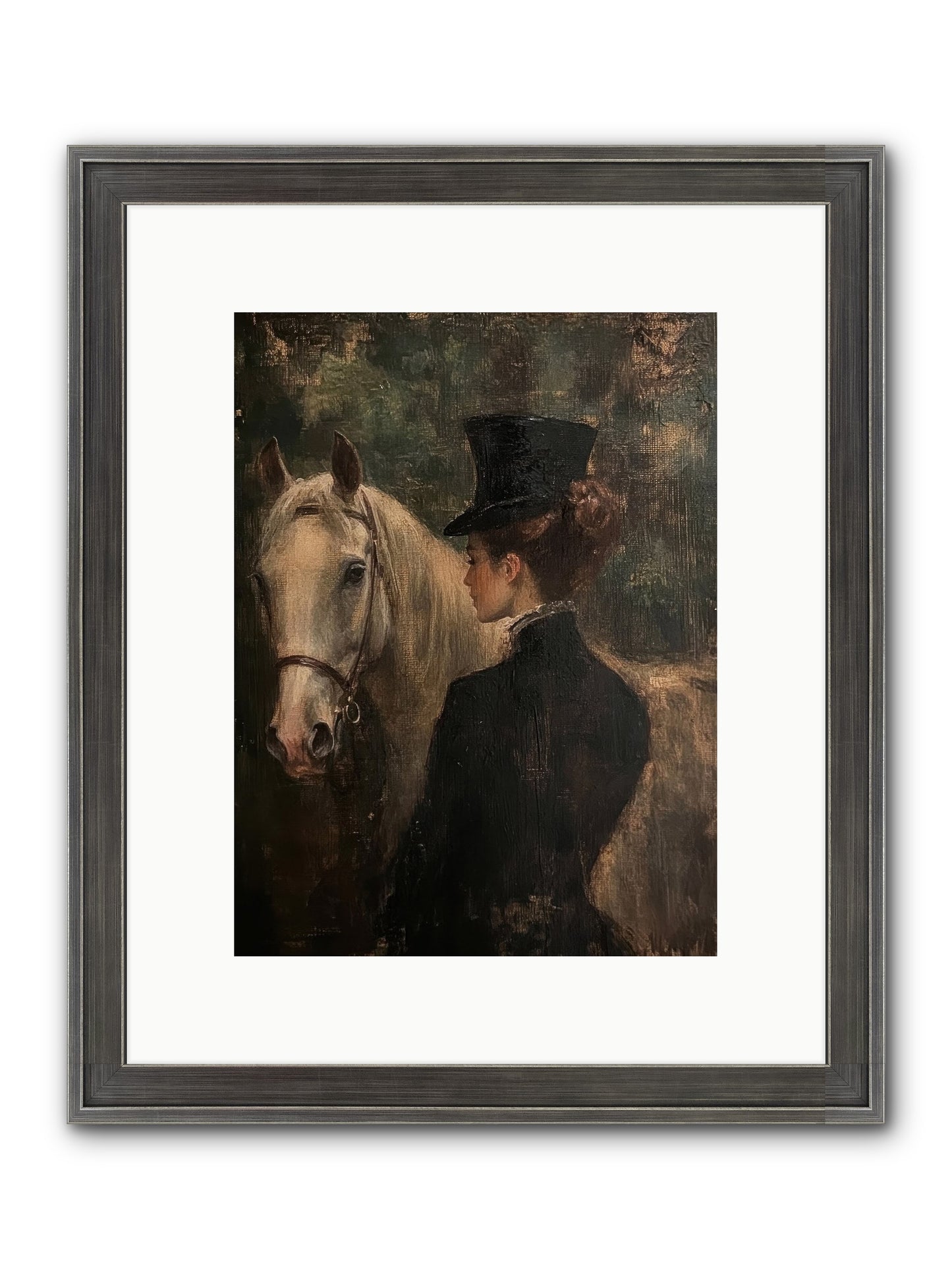 Rough Cut Diamond Framed Print - Slimwoods Black/Silver 9x12