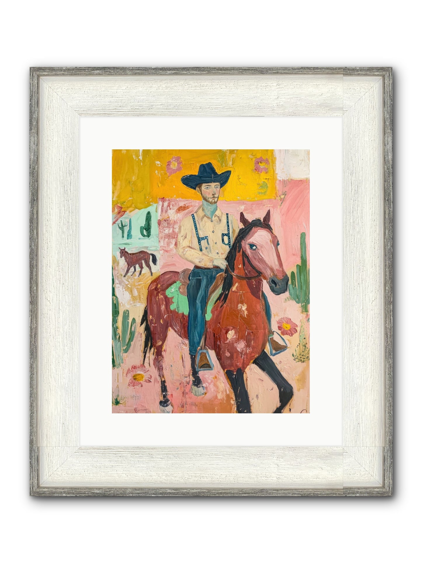 Rough Stock Glory Framed Print - Driftwood White 12x16