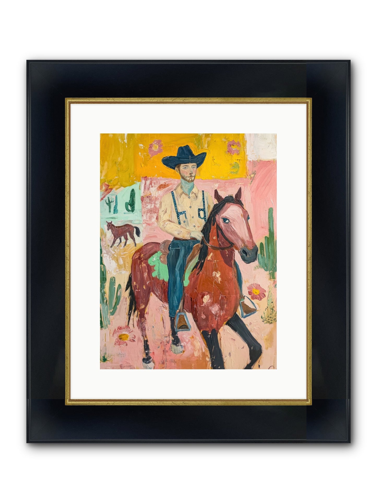 Rough Stock Glory Framed Print - Wide Black w/Gold 12x16