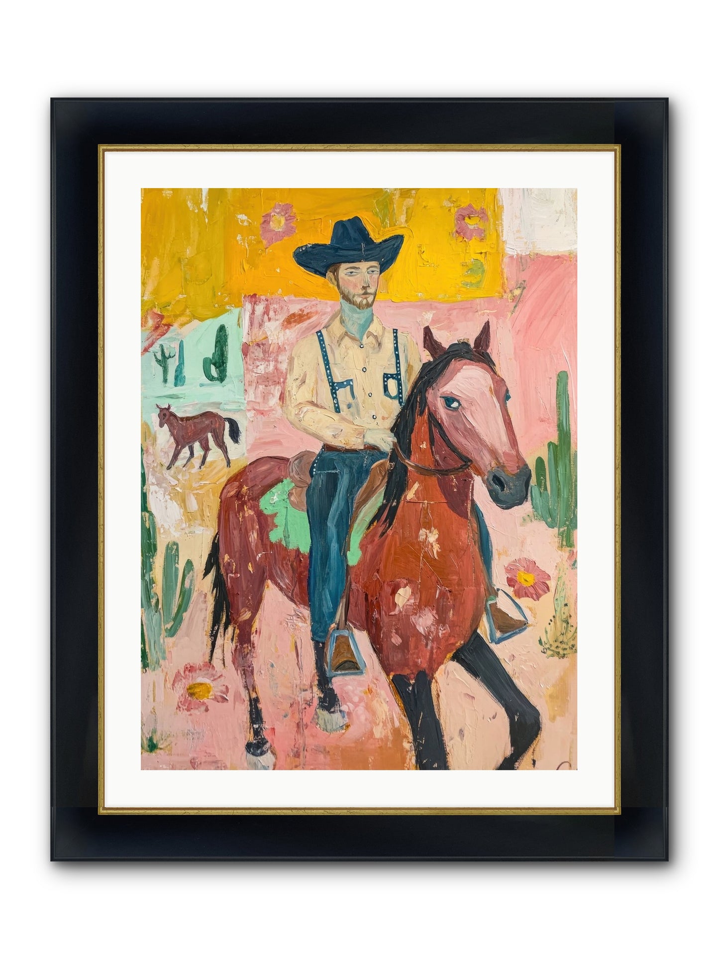 Rough Stock Glory Framed Print - Wide Black w/Gold 24x32