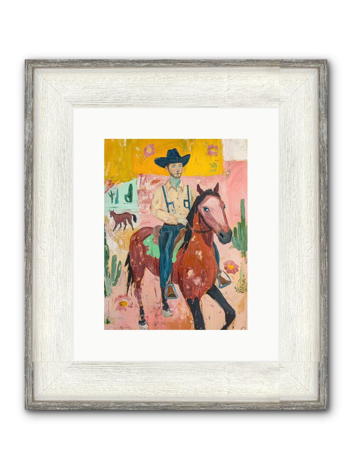 Rough Stock Glory Framed Print - Driftwood White 9x12