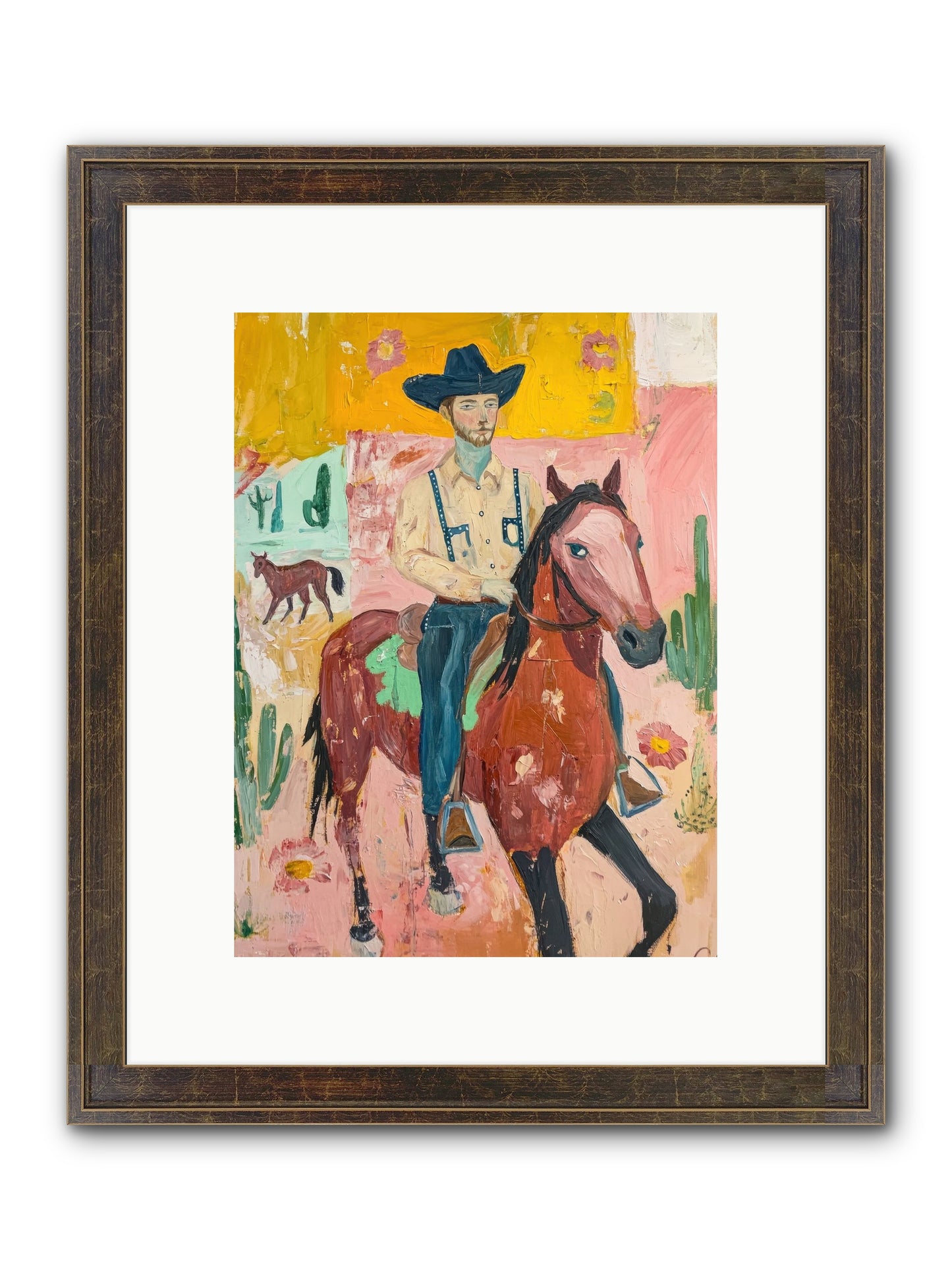 Rough Stock Glory Framed Print - Slimwoods Black/Gold 9x12