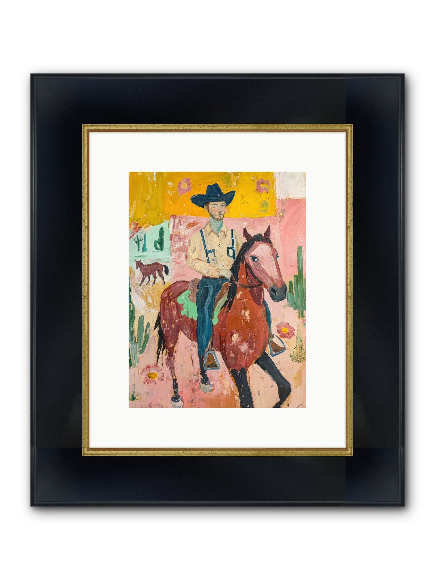 Rough Stock Glory Framed Print - Wide Black w/Gold 9x12