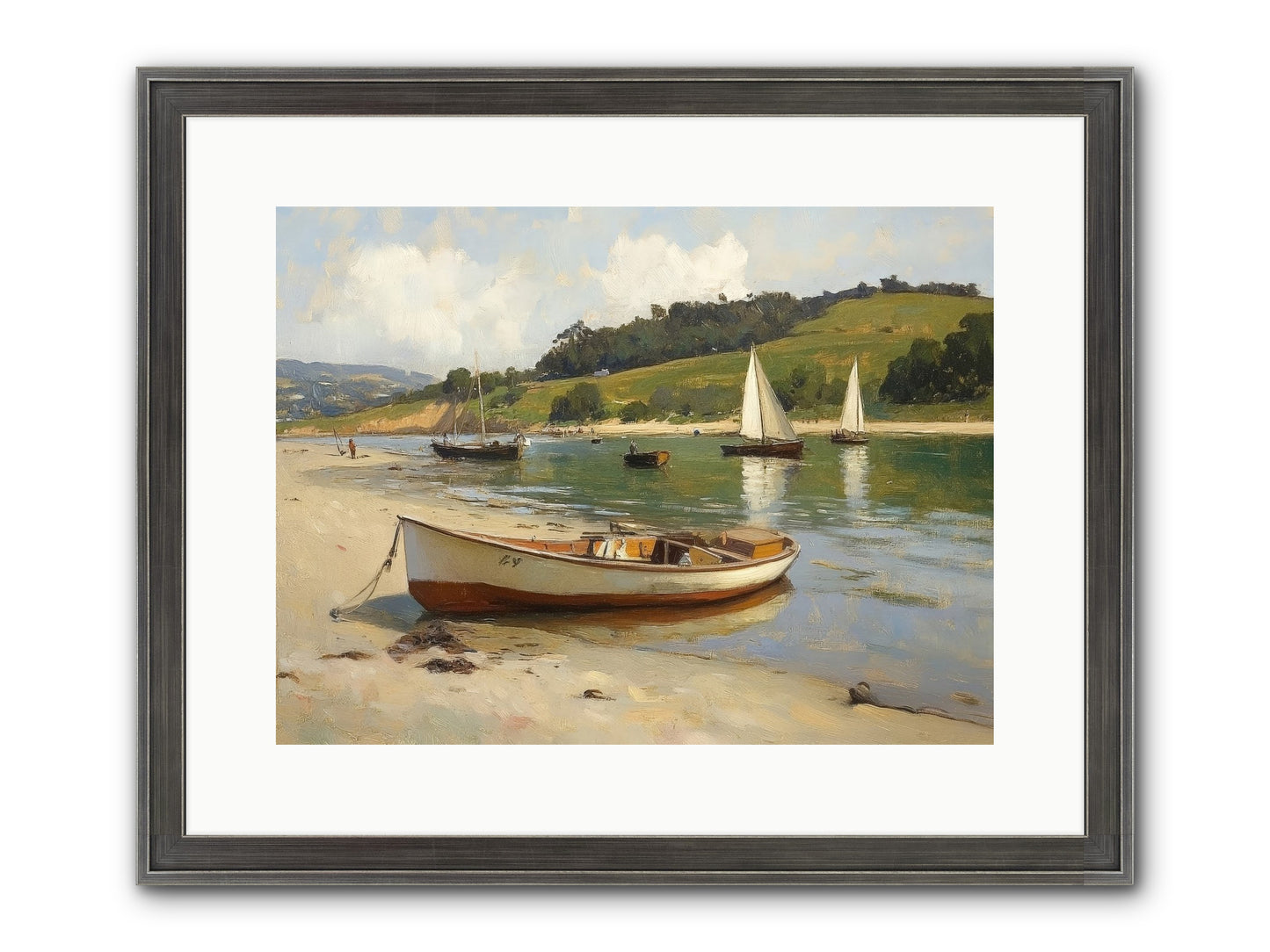 Rowing Hour Framed Print - Slimwoods Black/Silver 16x12