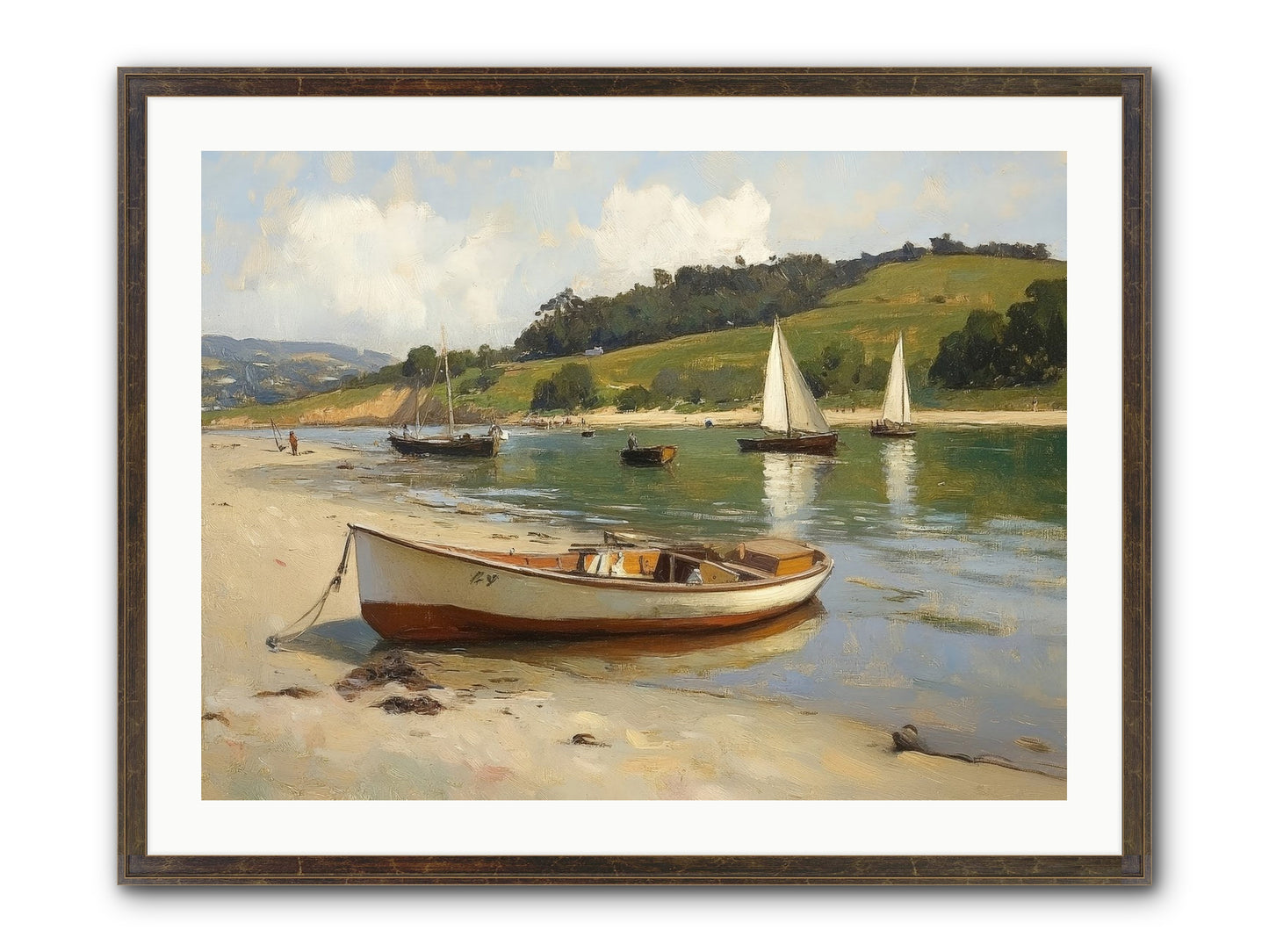Rowing Hour Framed Print - Slimwoods Black/Gold 32x24