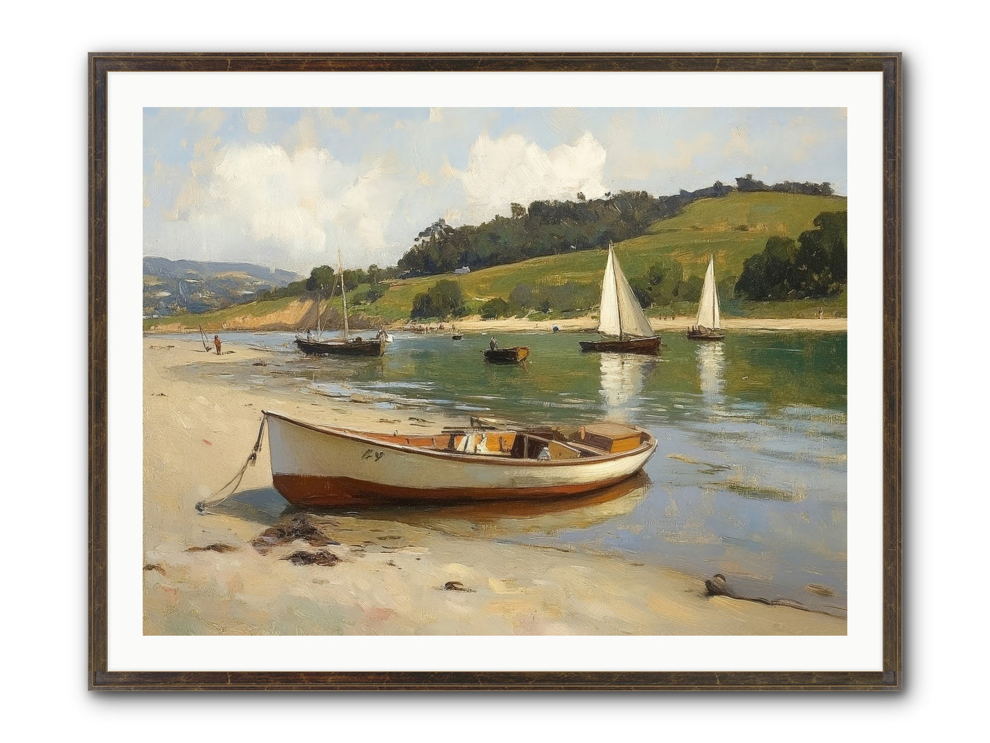 Rowing Hour Framed Print - Slimwoods Black/Gold 40x30