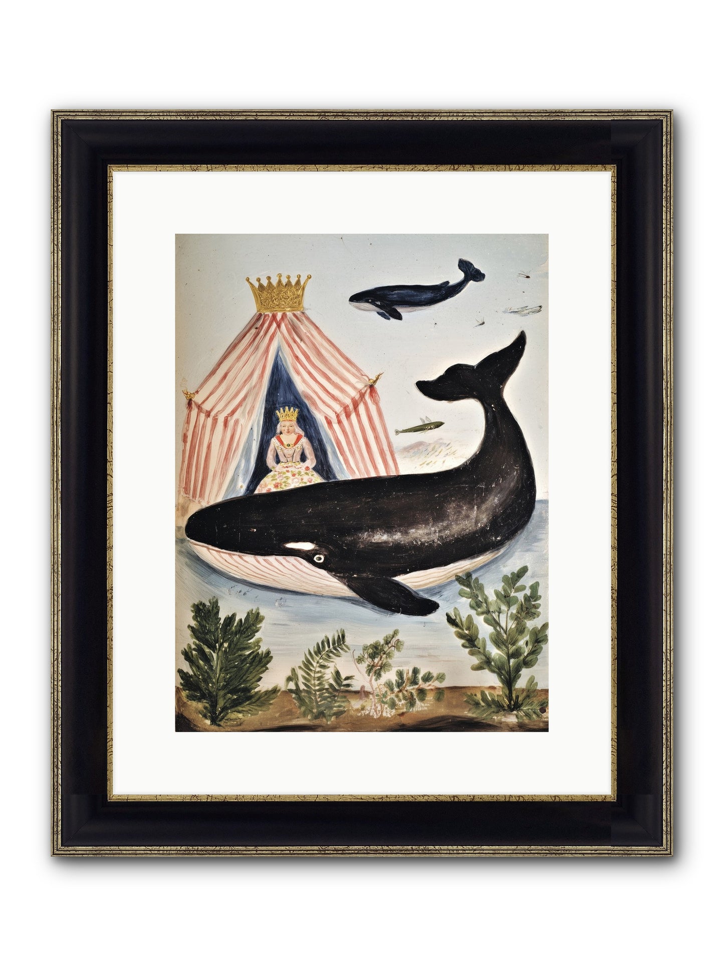 Royal Court Framed Print - Black & Gold 12x16