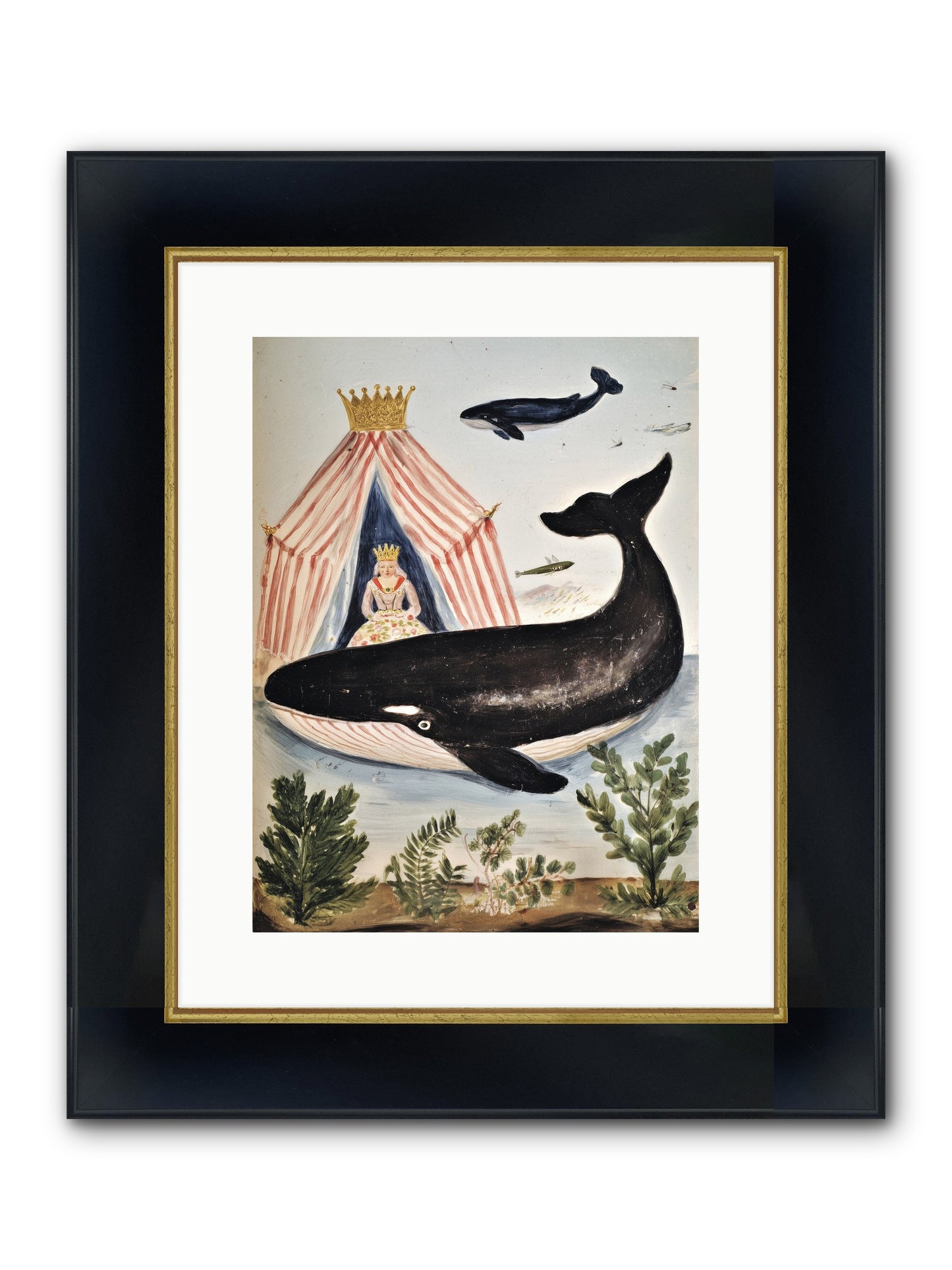 Royal Court Framed Print - Wide Black w/Gold 12x16