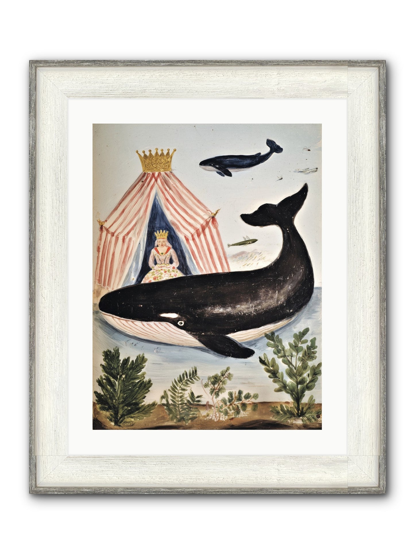 Royal Court Framed Print - Driftwood White 18x24