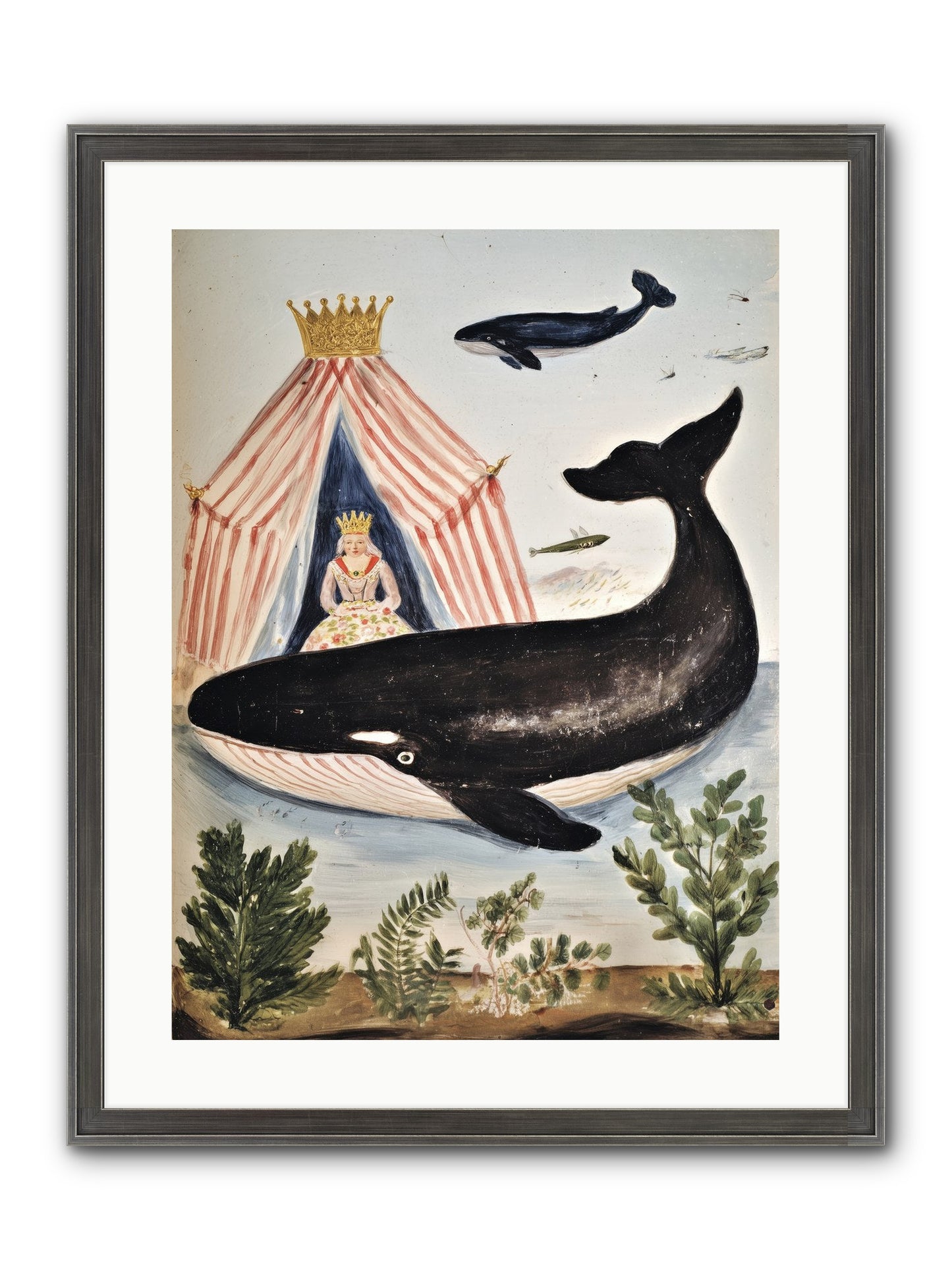 Royal Court Framed Print - Slimwoods Black/Silver 18x24