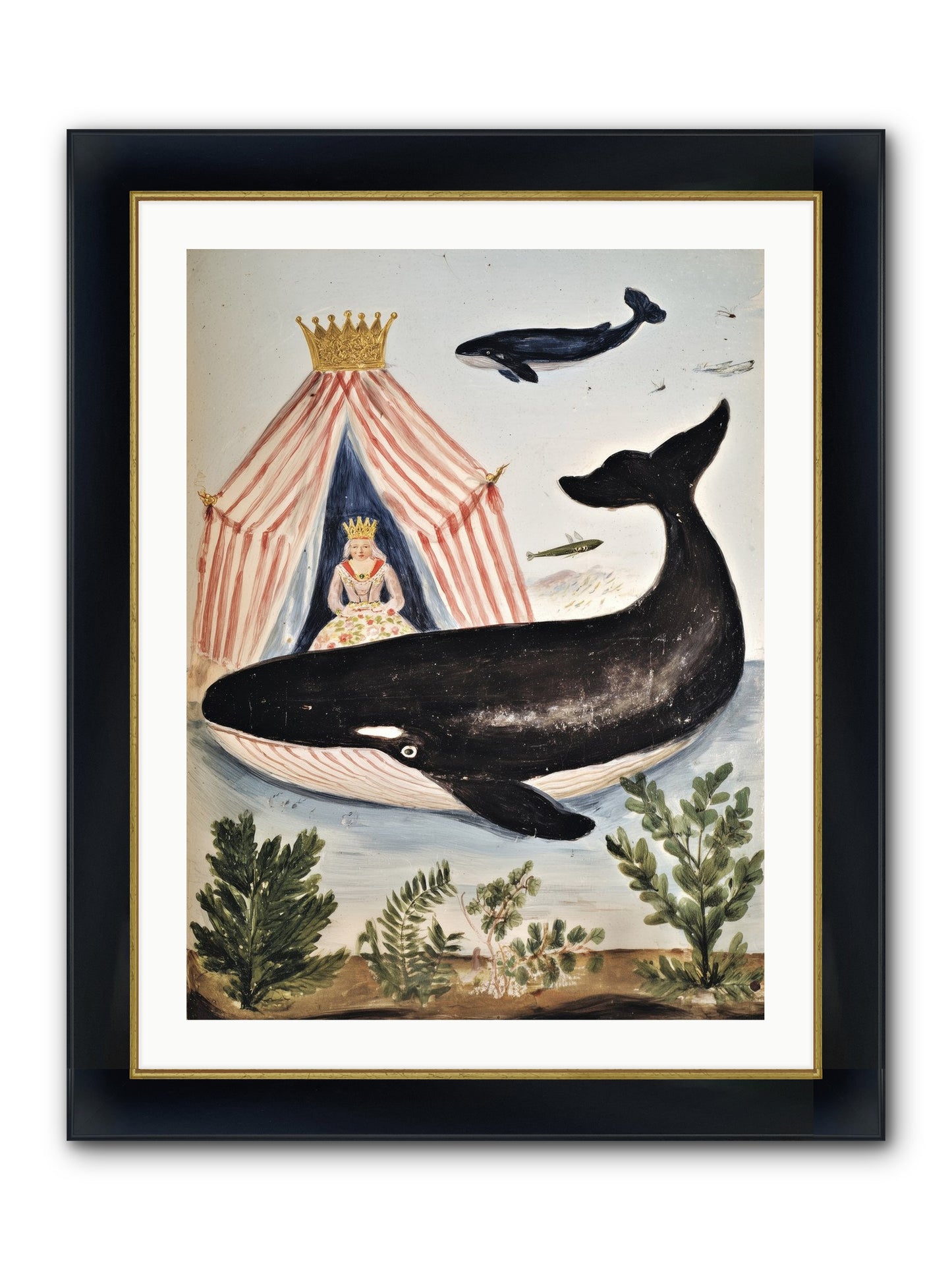 Royal Court Framed Print - Wide Black w/Gold 24x32