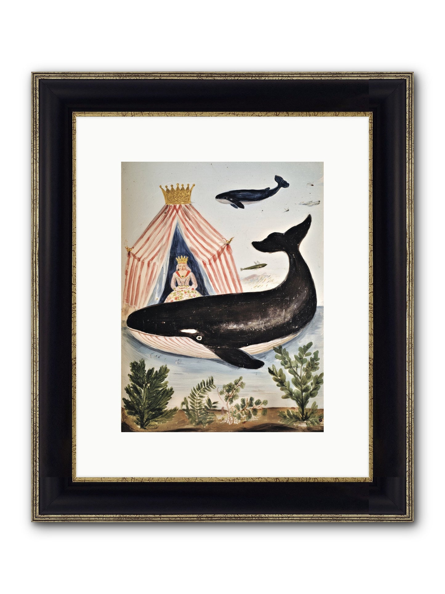 Royal Court Framed Print - Black & Gold 9x12