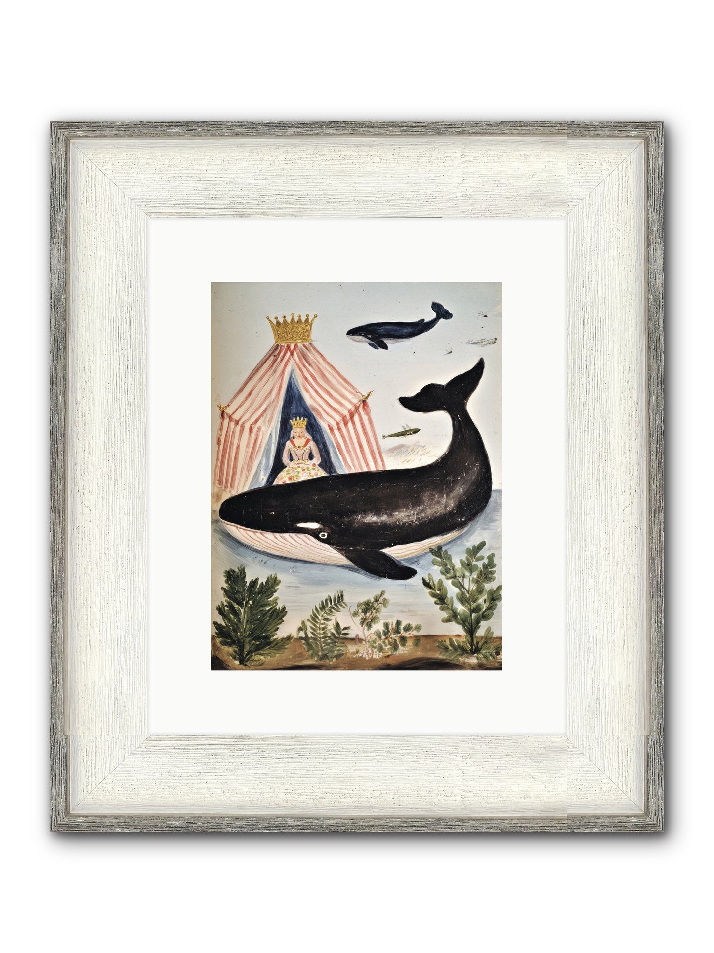 Royal Court Framed Print - Driftwood White 9x12