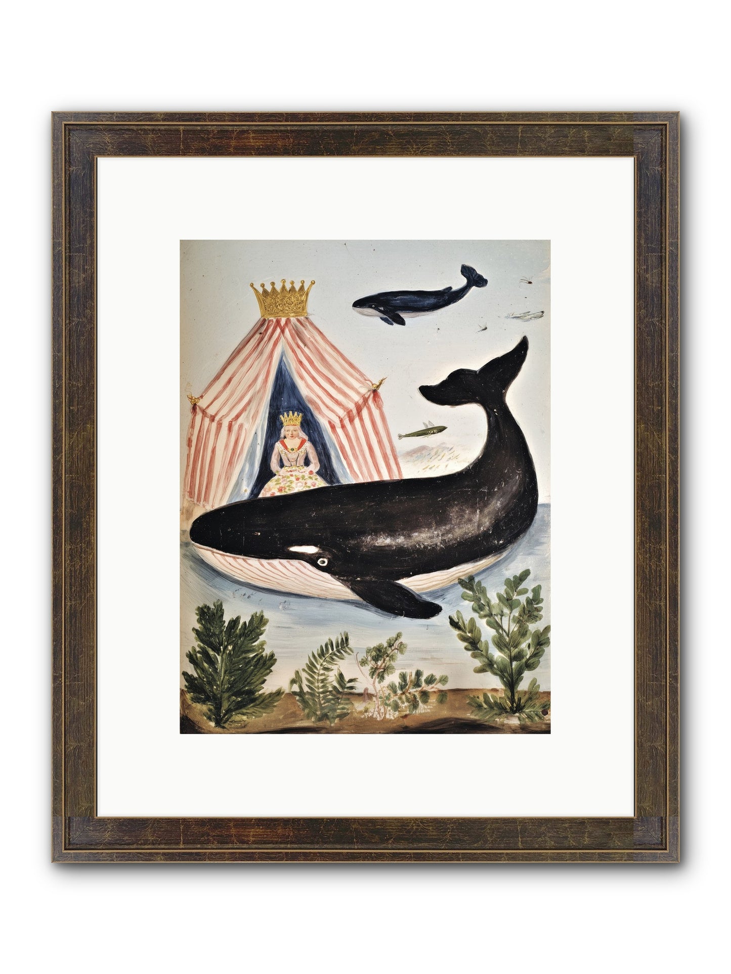 Royal Court Framed Print - Slimwoods Black/Gold 9x12