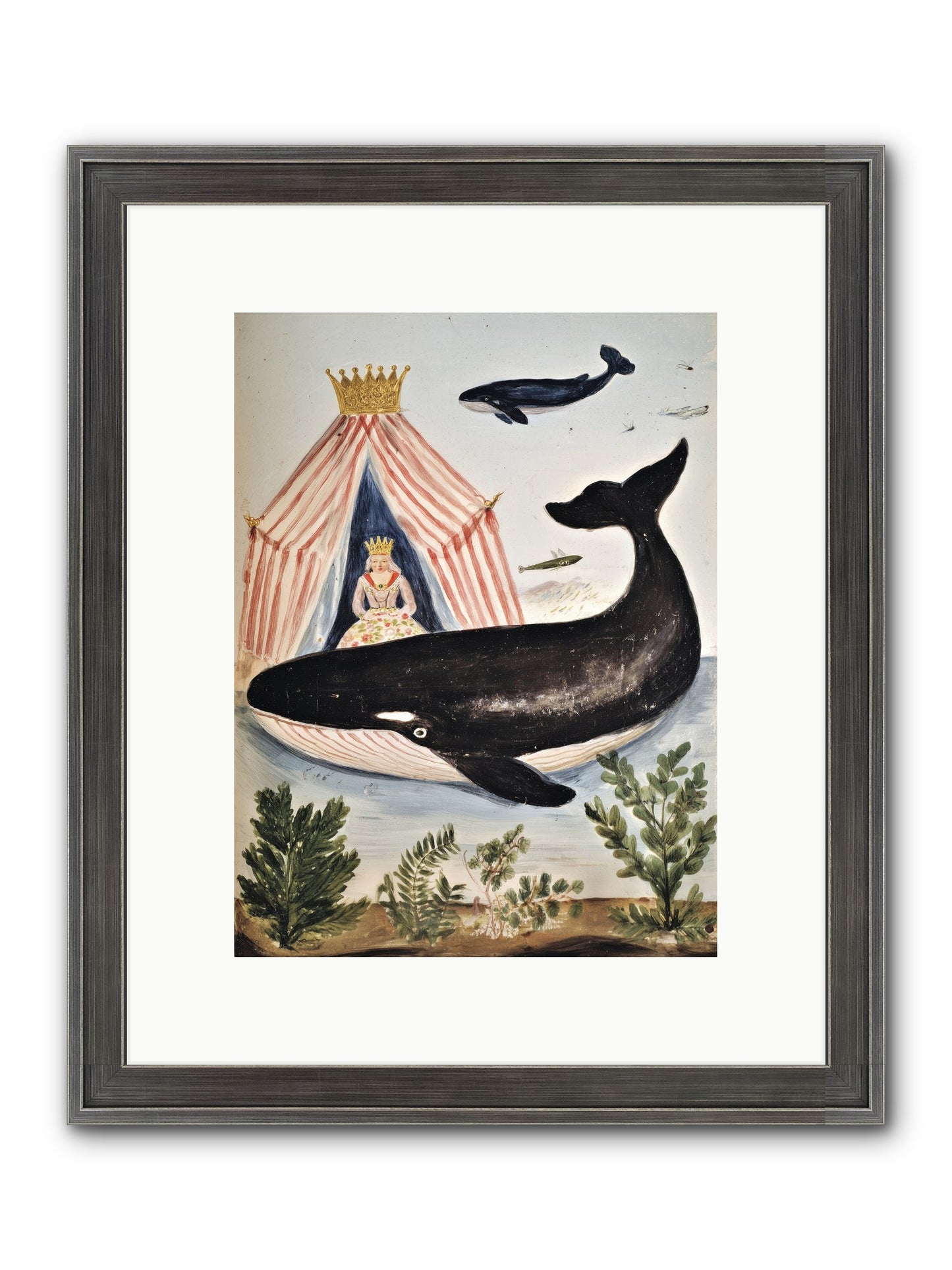 Royal Court Framed Print - Slimwoods Black/Silver 9x12