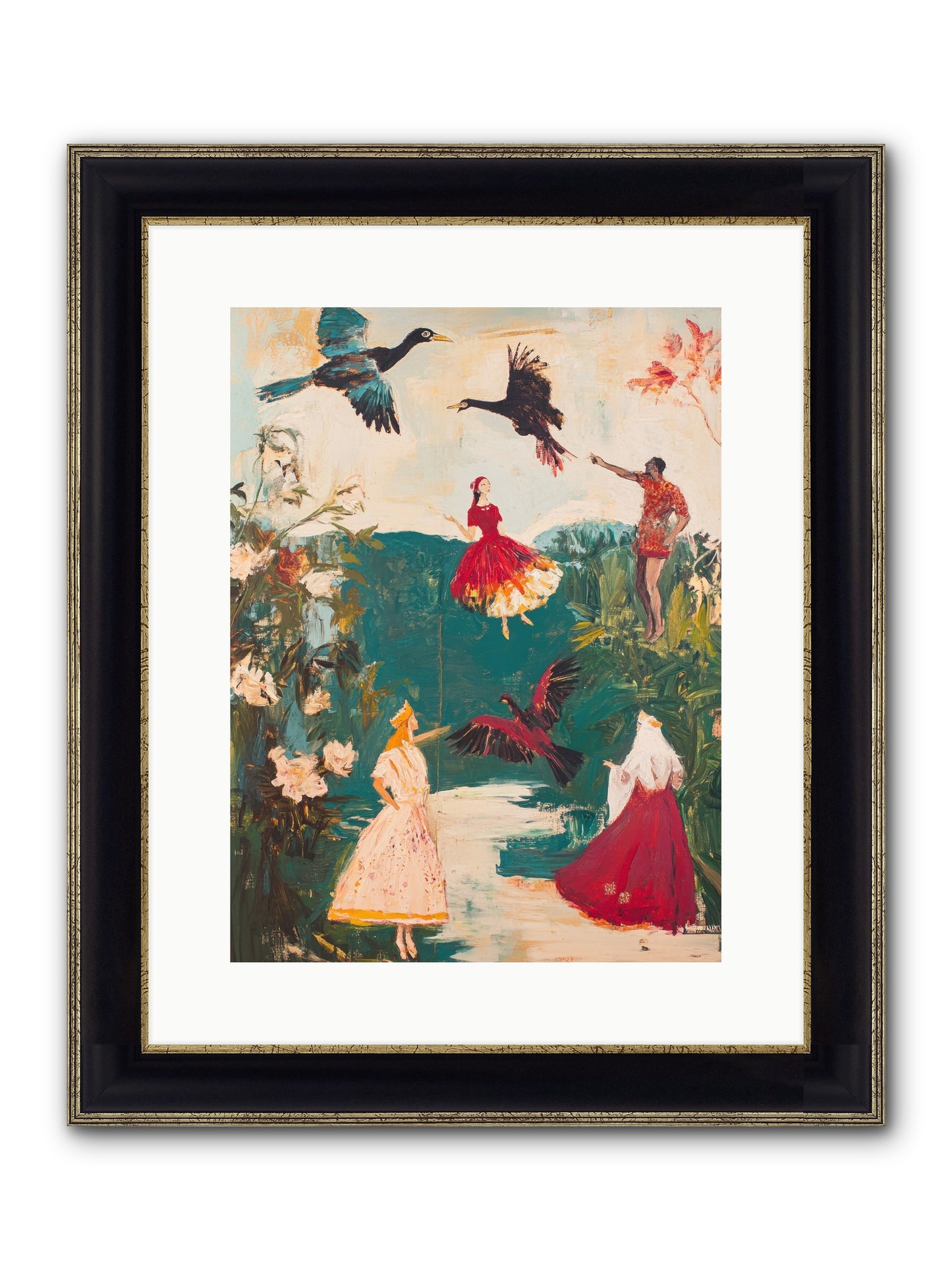 Royal Expedition Framed Print - Black & Gold 12x16