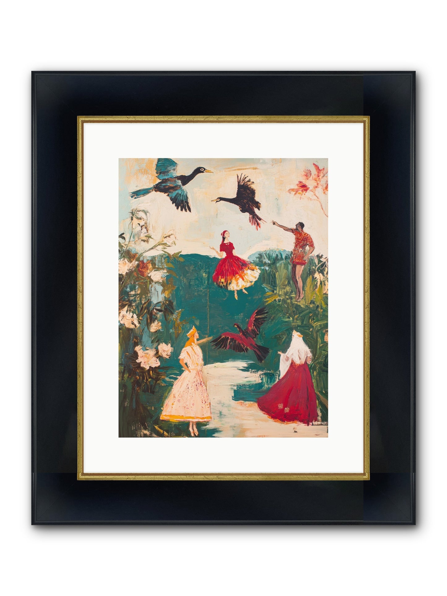 Royal Expedition Framed Print - Wide Black w/Gold 12x16