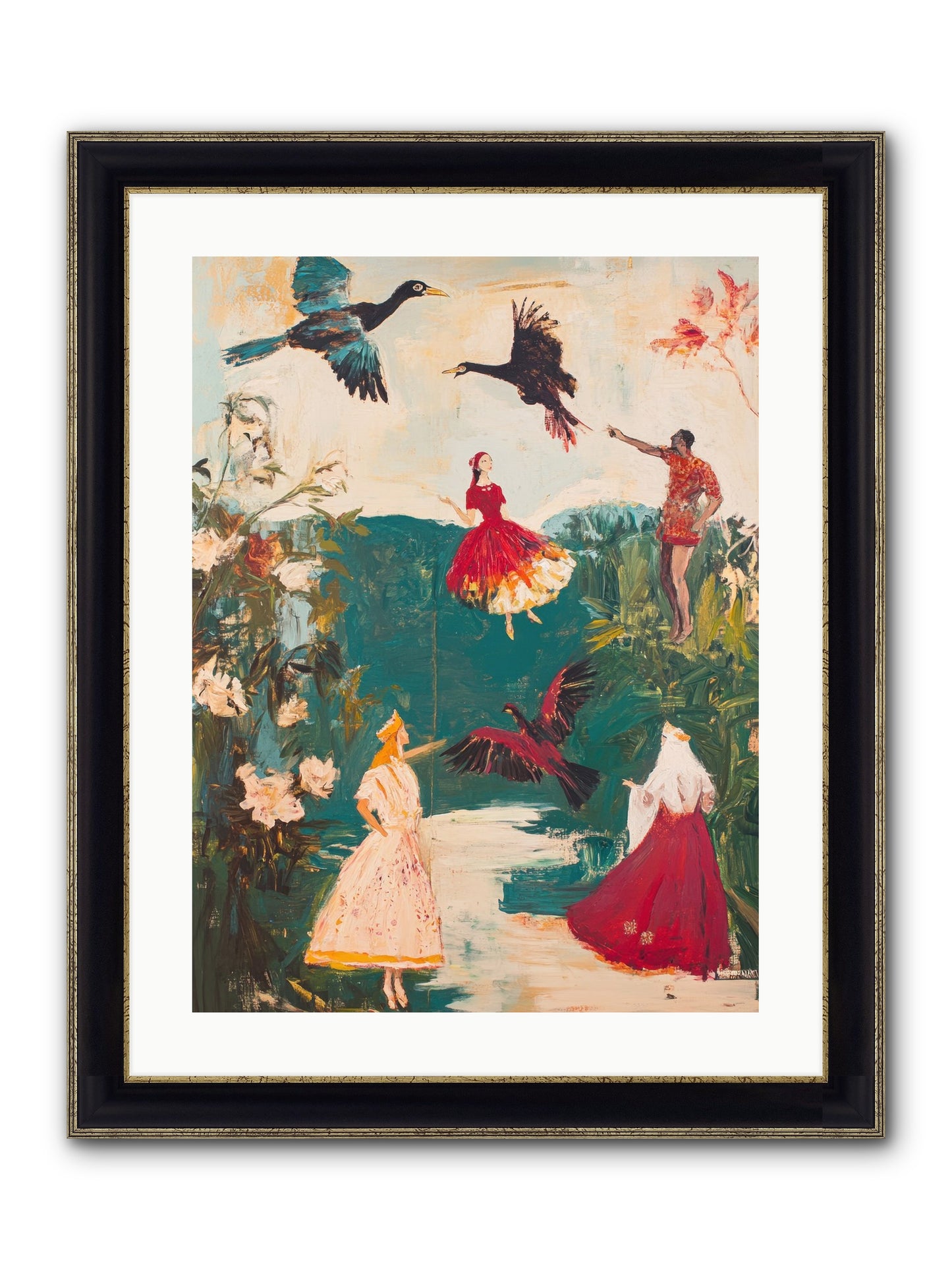 Royal Expedition Framed Print - Black & Gold 18x24