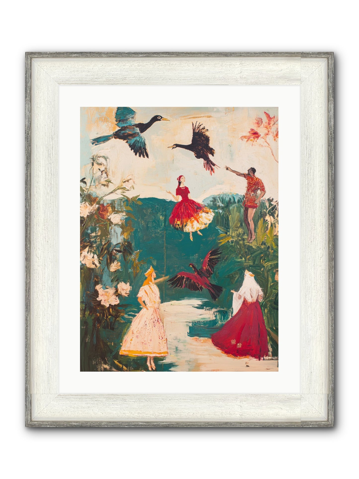 Royal Expedition Framed Print - Driftwood White 18x24