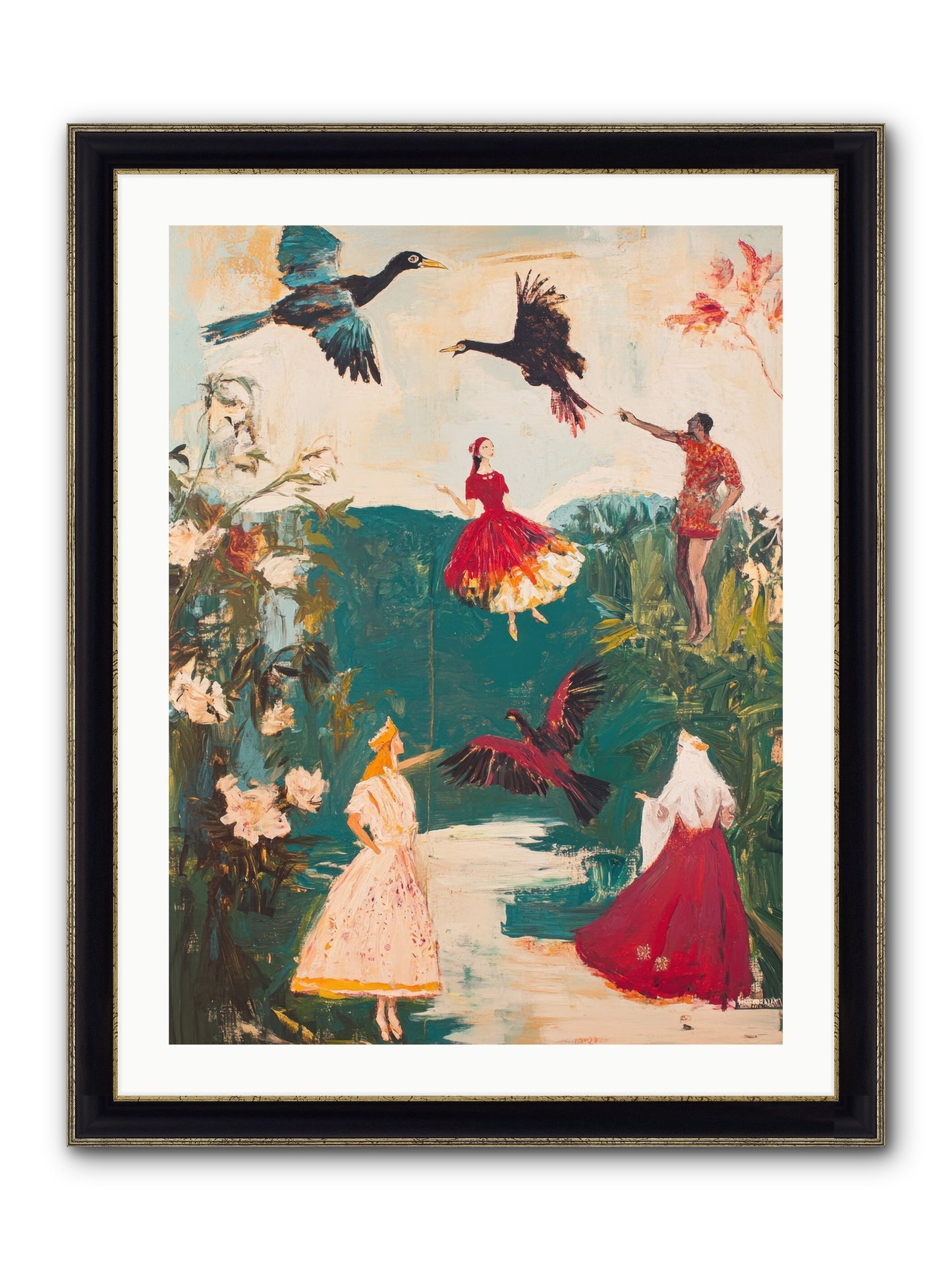 Royal Expedition Framed Print - Black & Gold 24x32