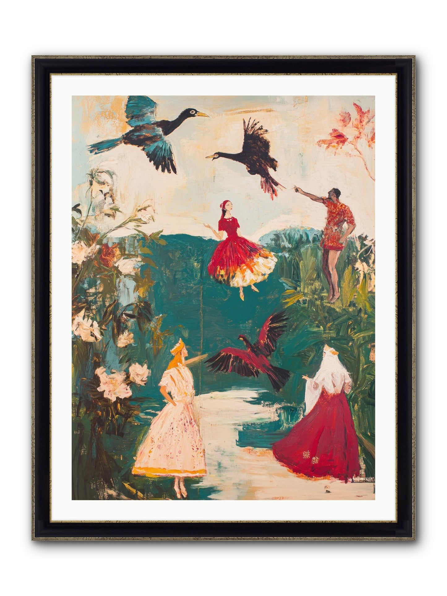 Royal Expedition Framed Print - Black & Gold 30x40