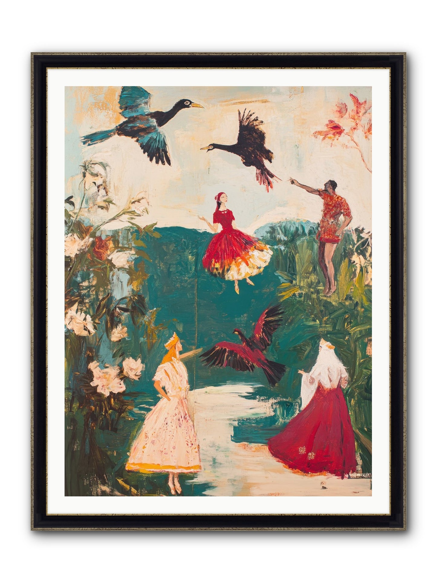 Royal Expedition Framed Print - Black & Gold 36x48