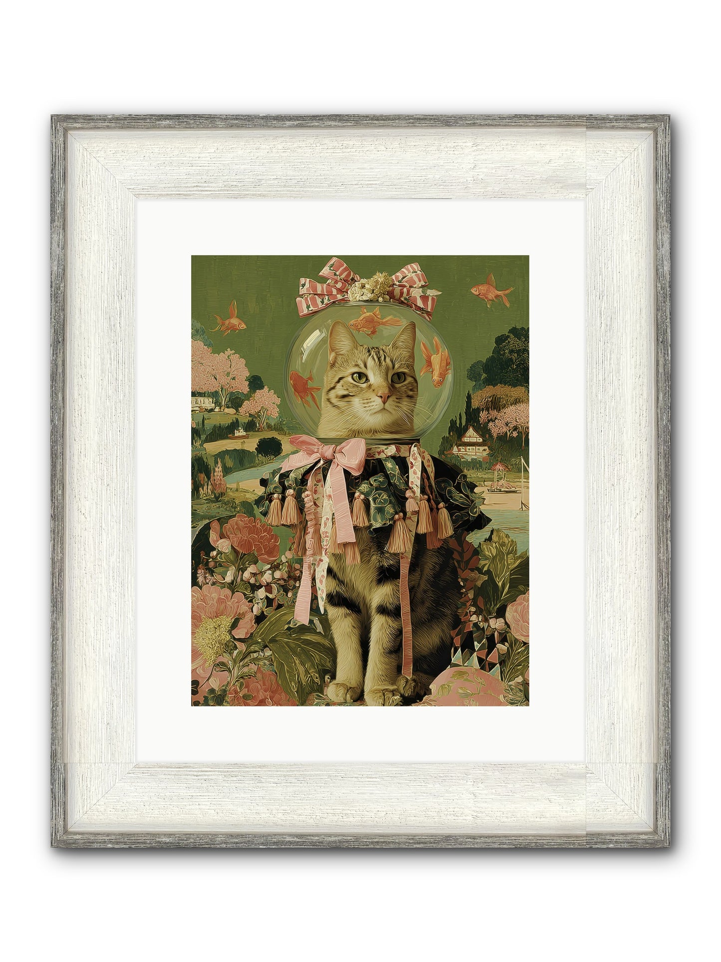 Royal Holiday Framed Print - Driftwood White 12x16