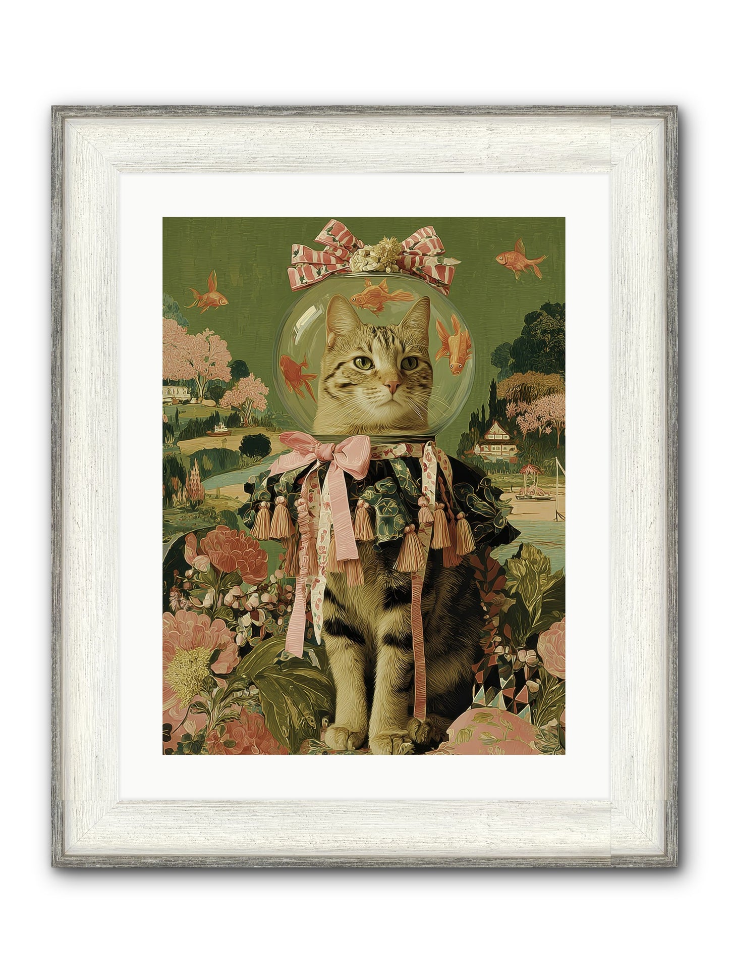 Royal Holiday Framed Print - Driftwood White 18x24