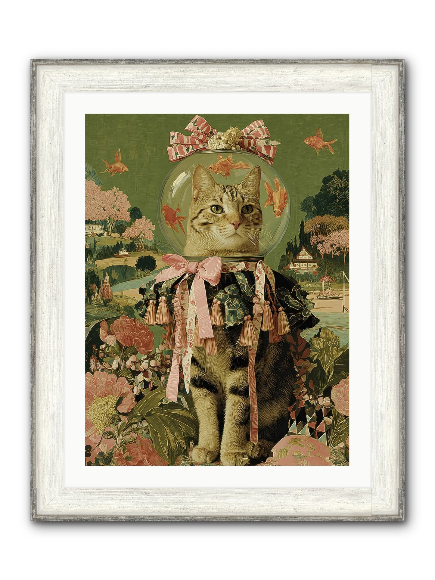 Royal Holiday Framed Print - Driftwood White 24x32